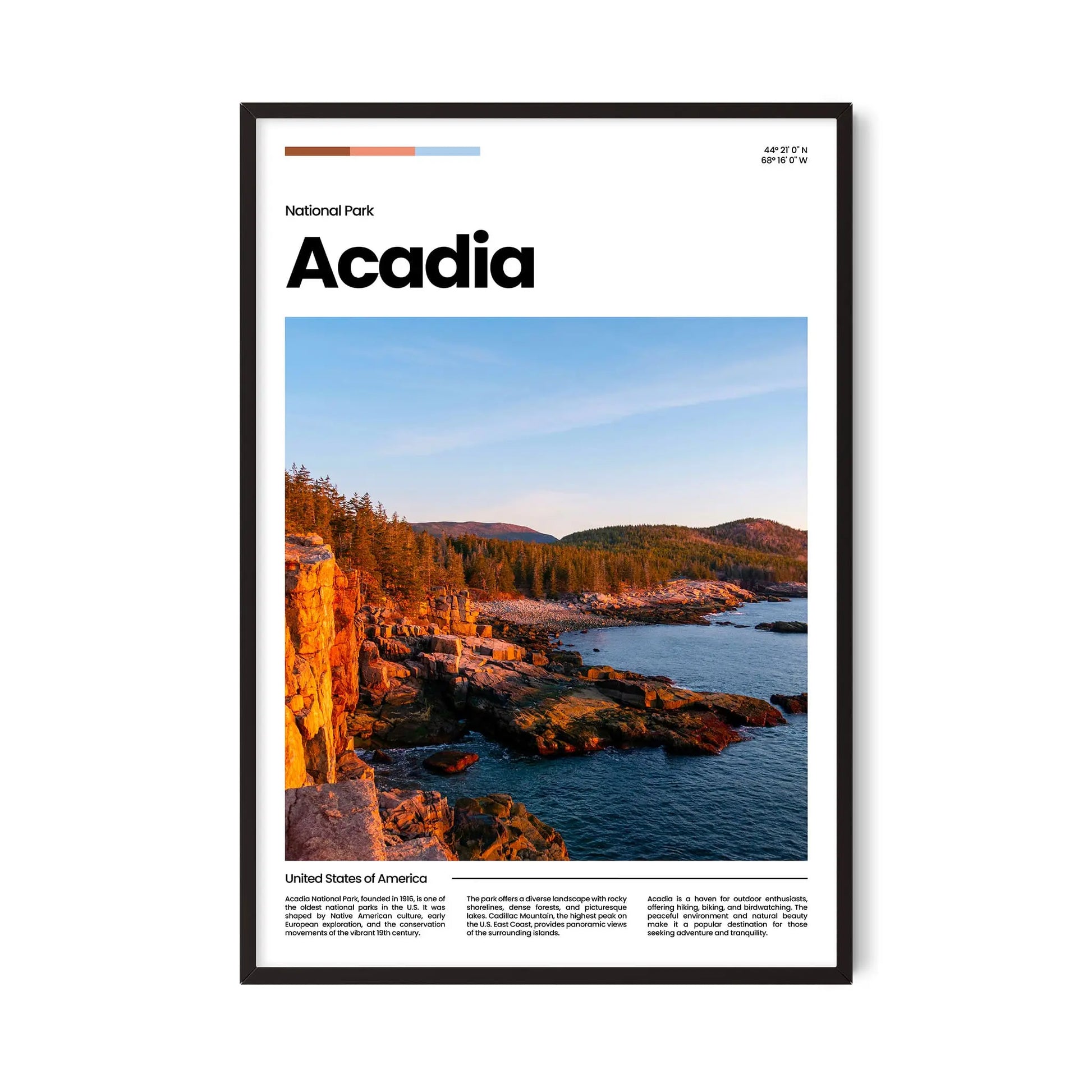 Acadia Poster – Vintage Wall Art Print