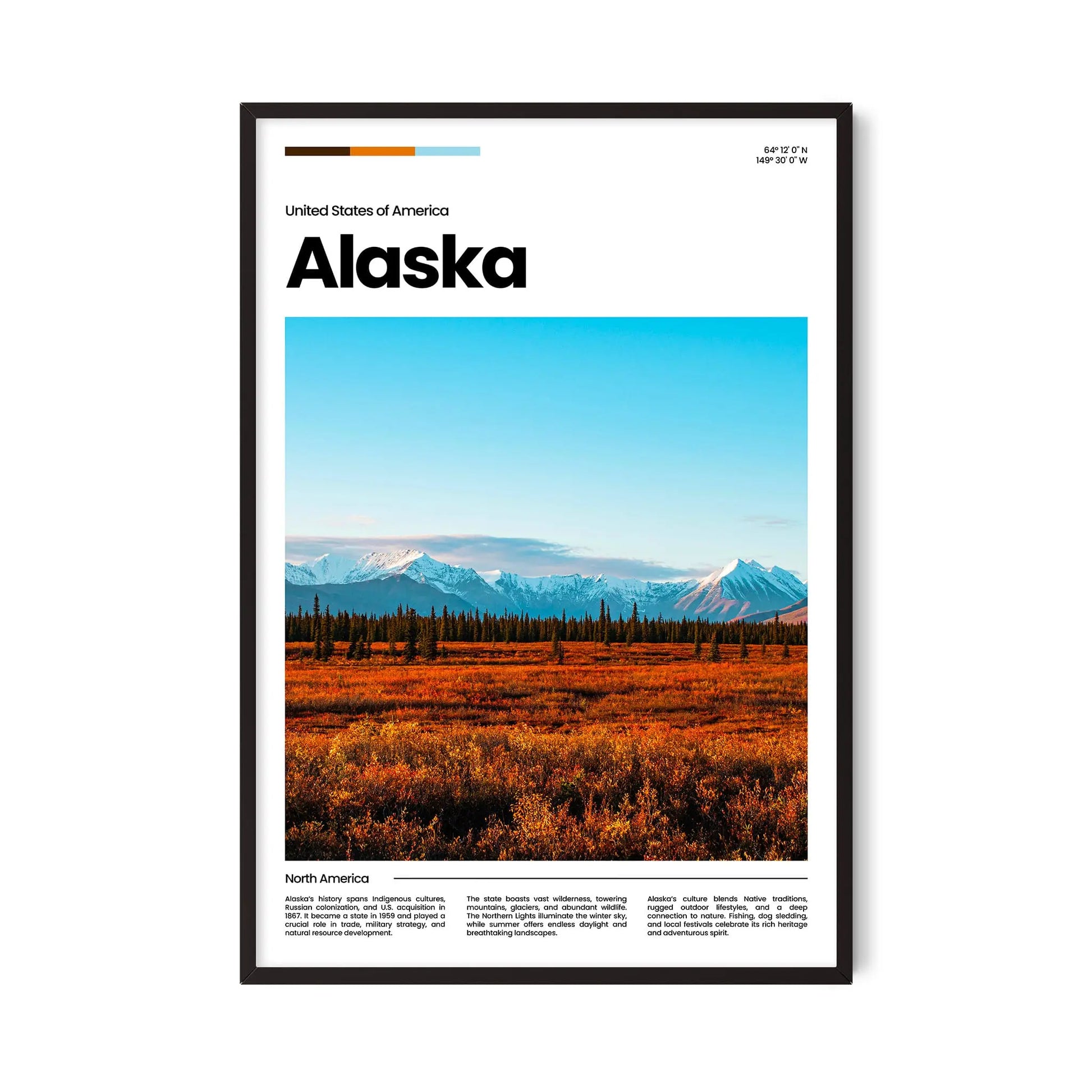 Alaska Poster – Vintage Wall Art Print