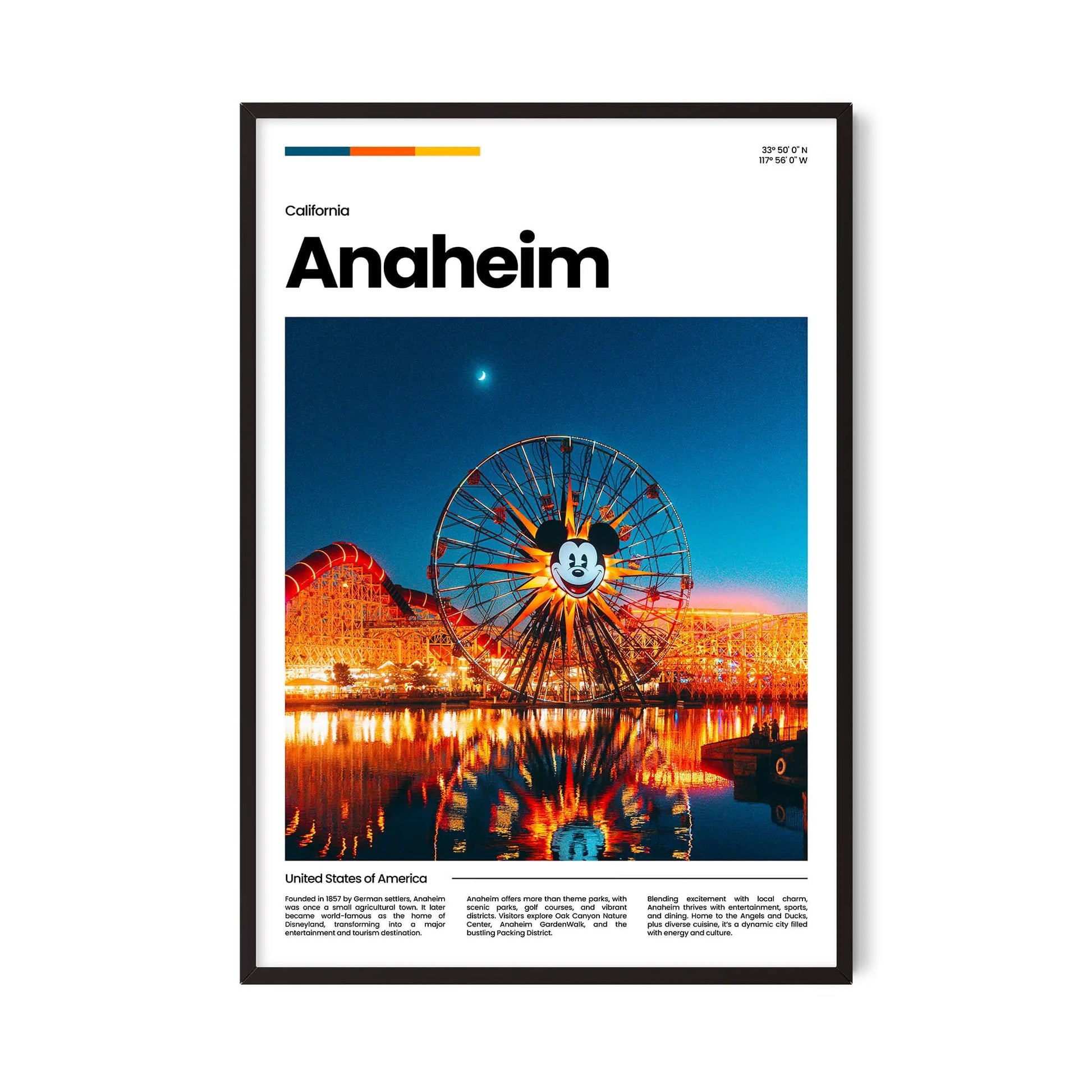 Anaheim Poster – Vintage Wall Art Print