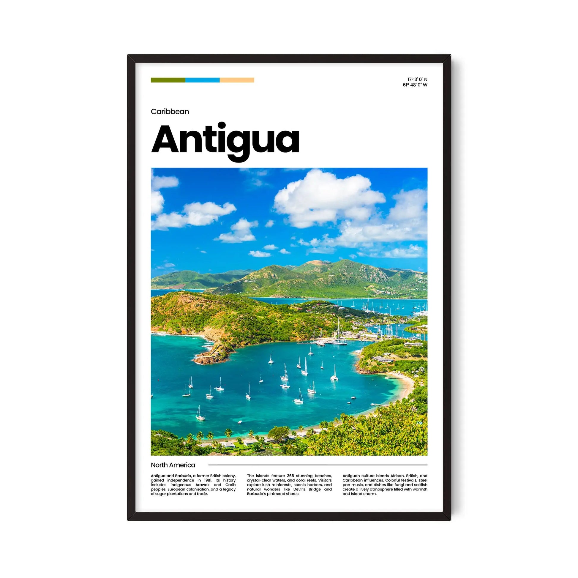 Antigua Poster – Vintage Wall Art Print