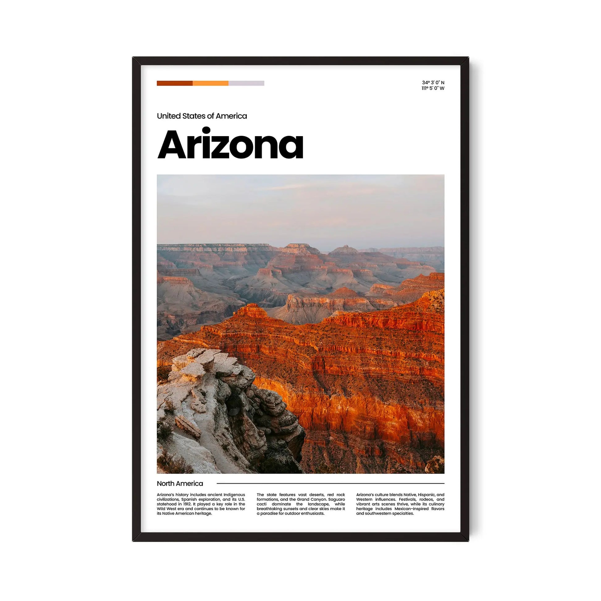Arizona Poster – Vintage Wall Art Print