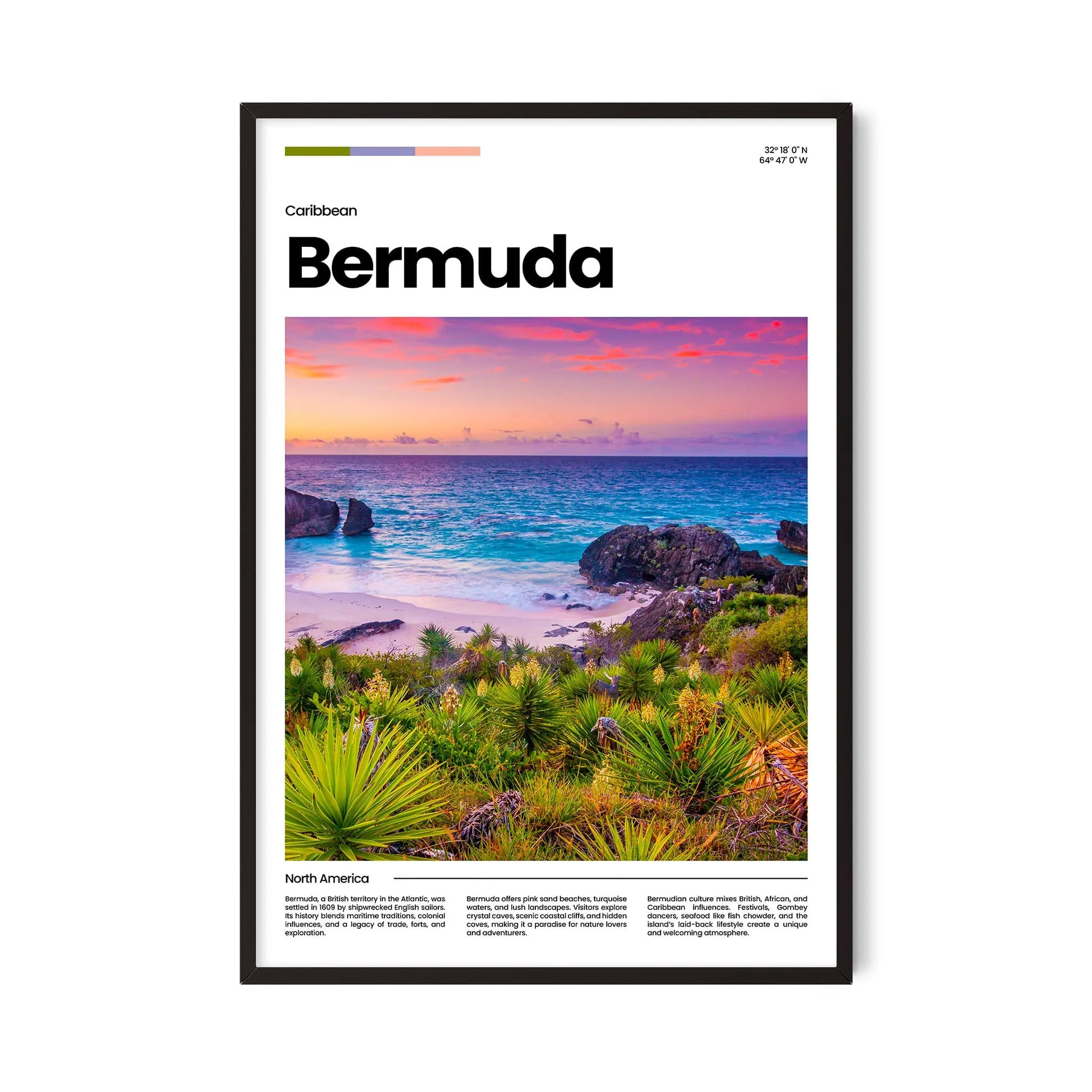 Bermudas Poster – Vintage Wall Art Print