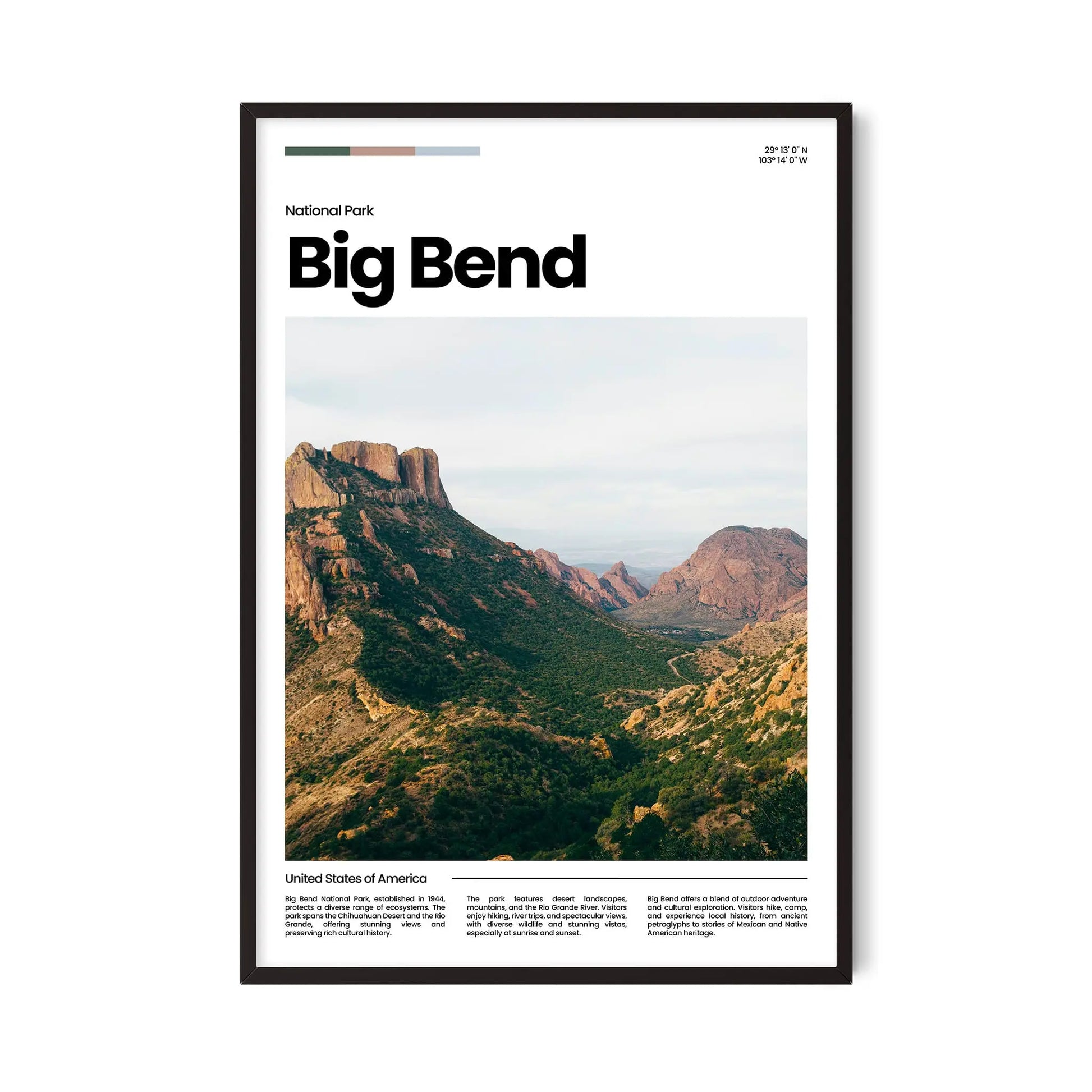 Big Bend Poster – Vintage Wall Art Print