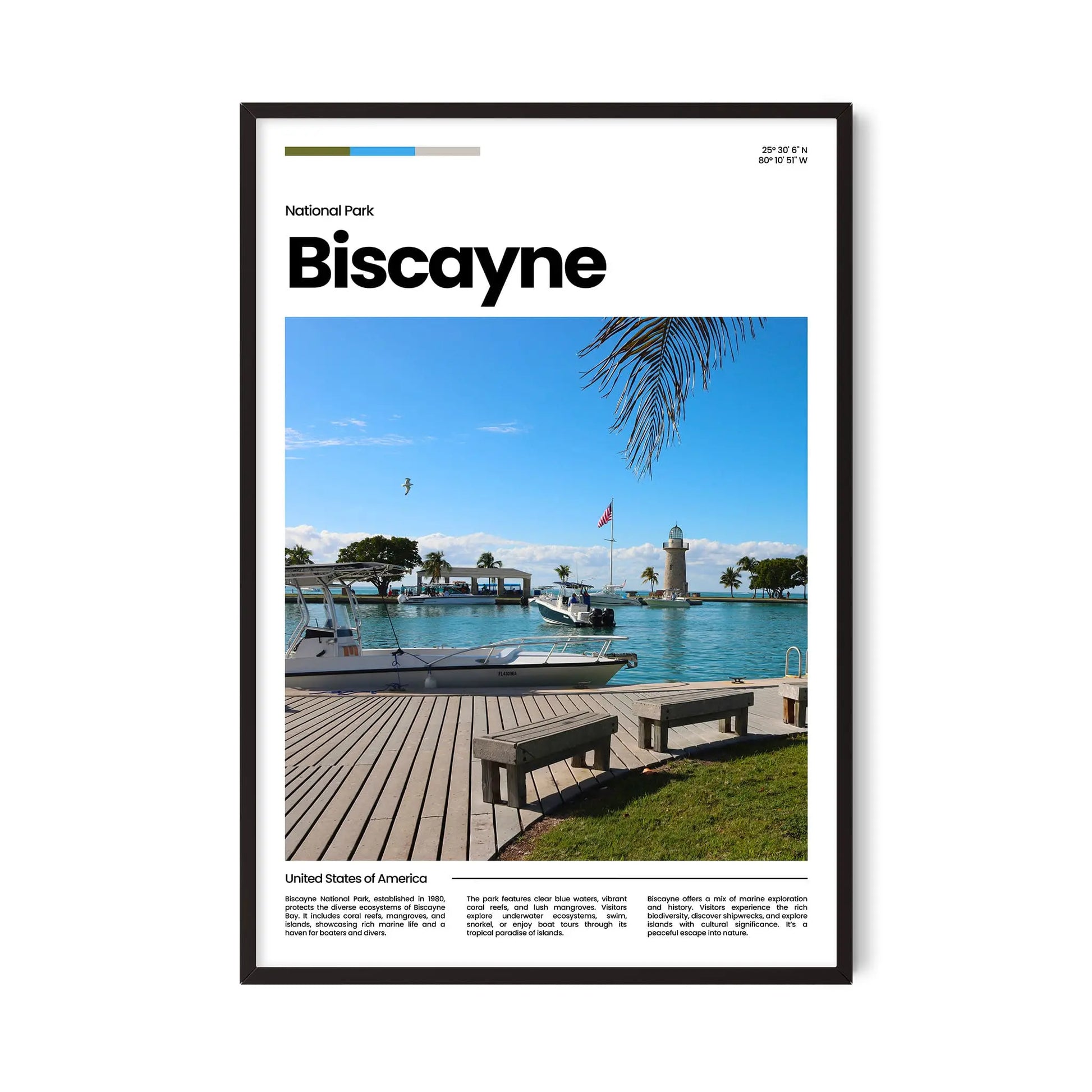 Biscayne Poster – Vintage Wall Art Print