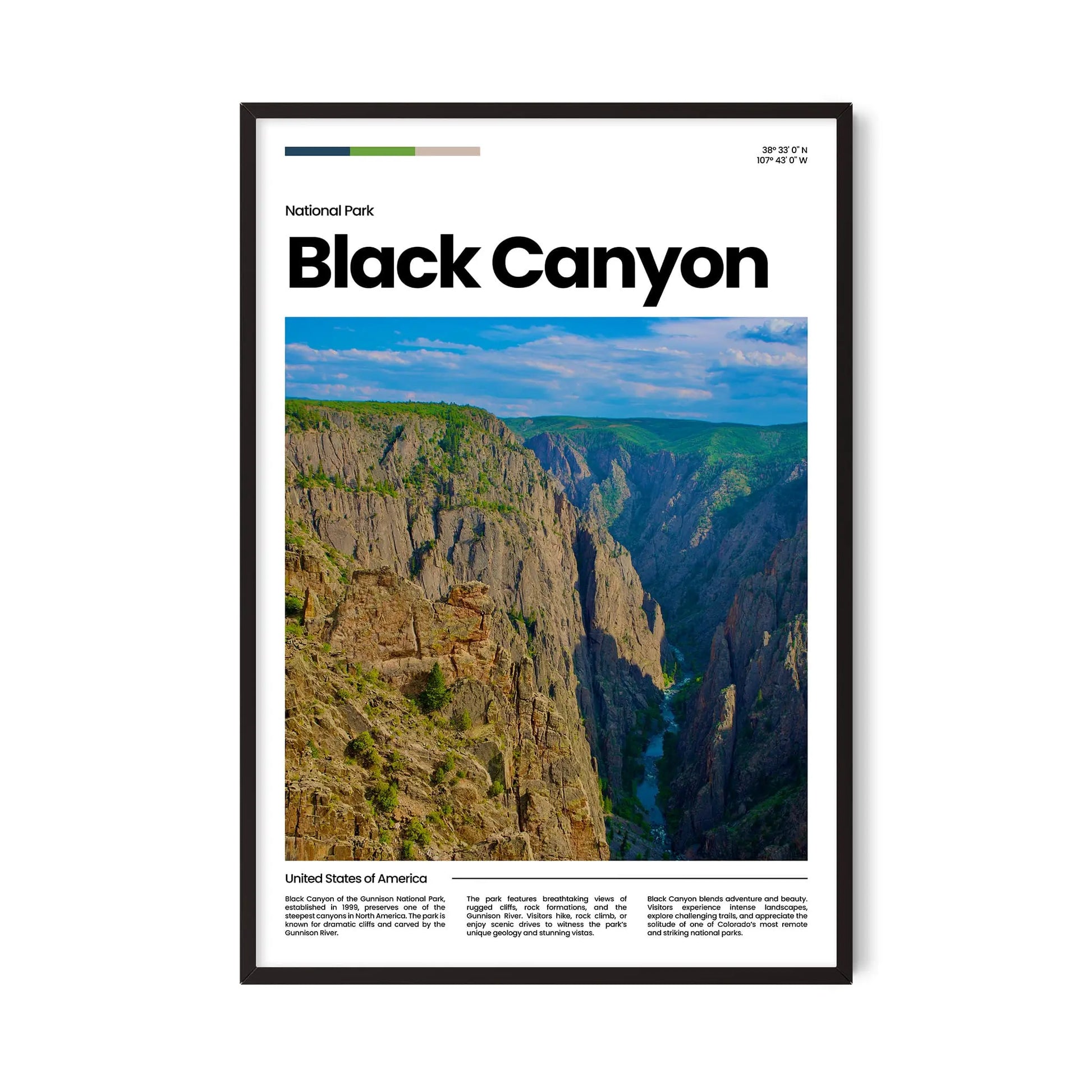 Black Canyon News Poster – Vintage Wall Art Print