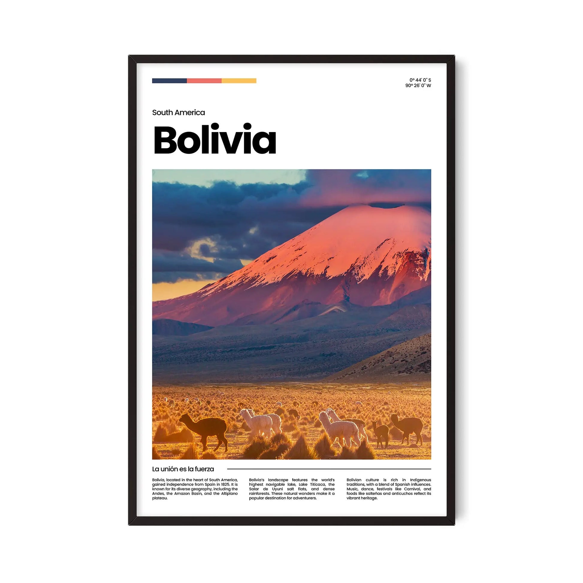 Bolivia Poster – Vintage Wall Art Print