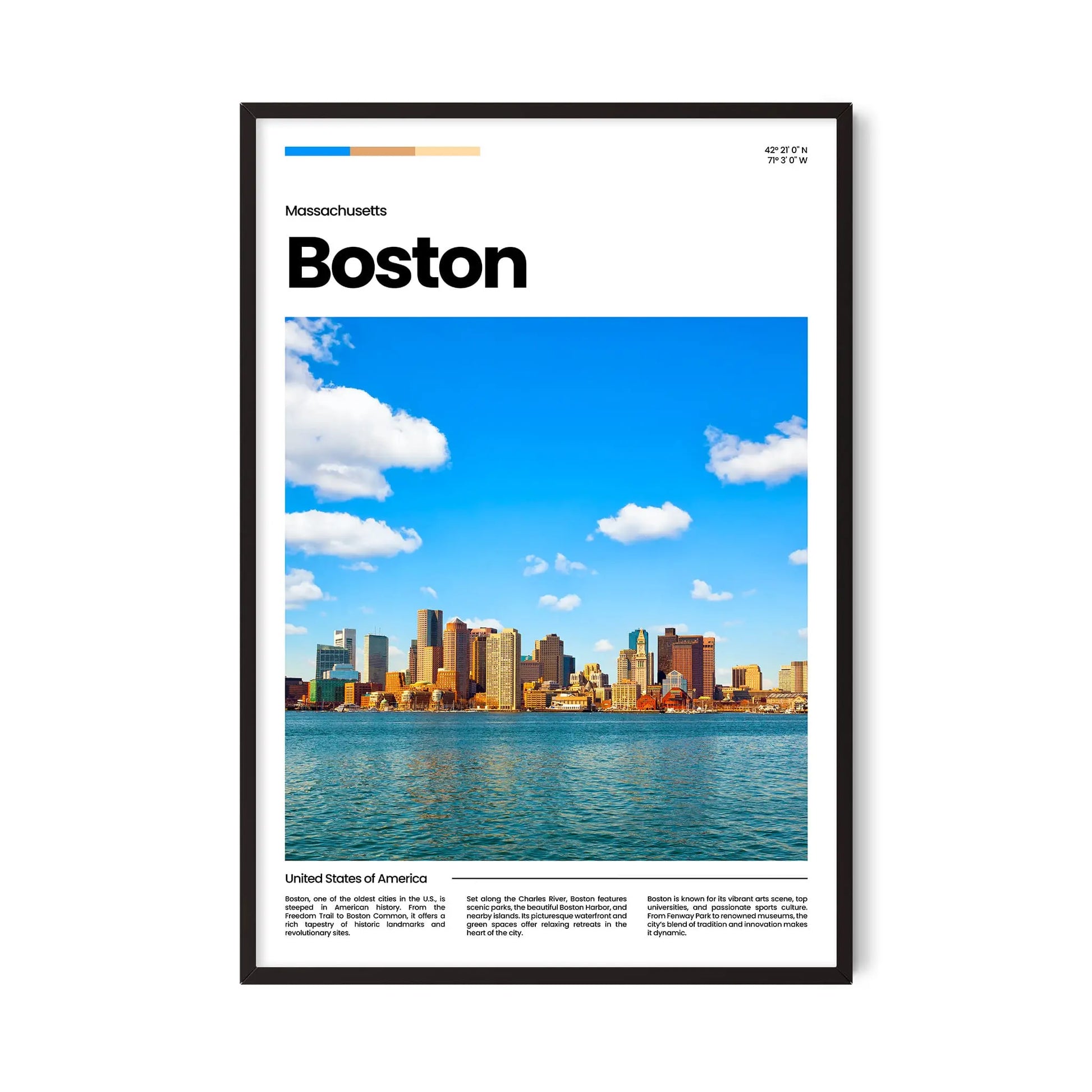 Boston Poster – Vintage Wall Art Print