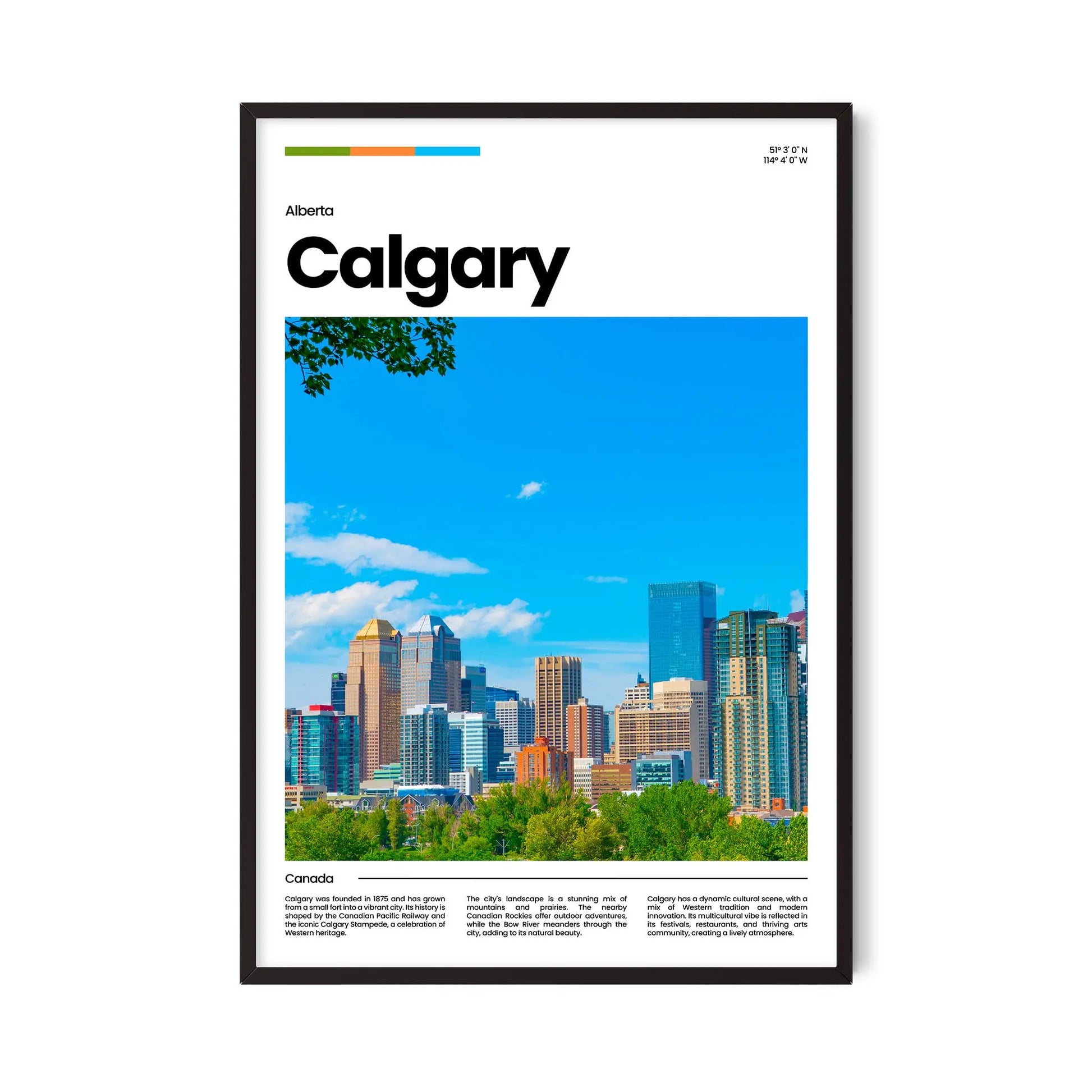 Calgary Poster – Vintage Wall Art Print