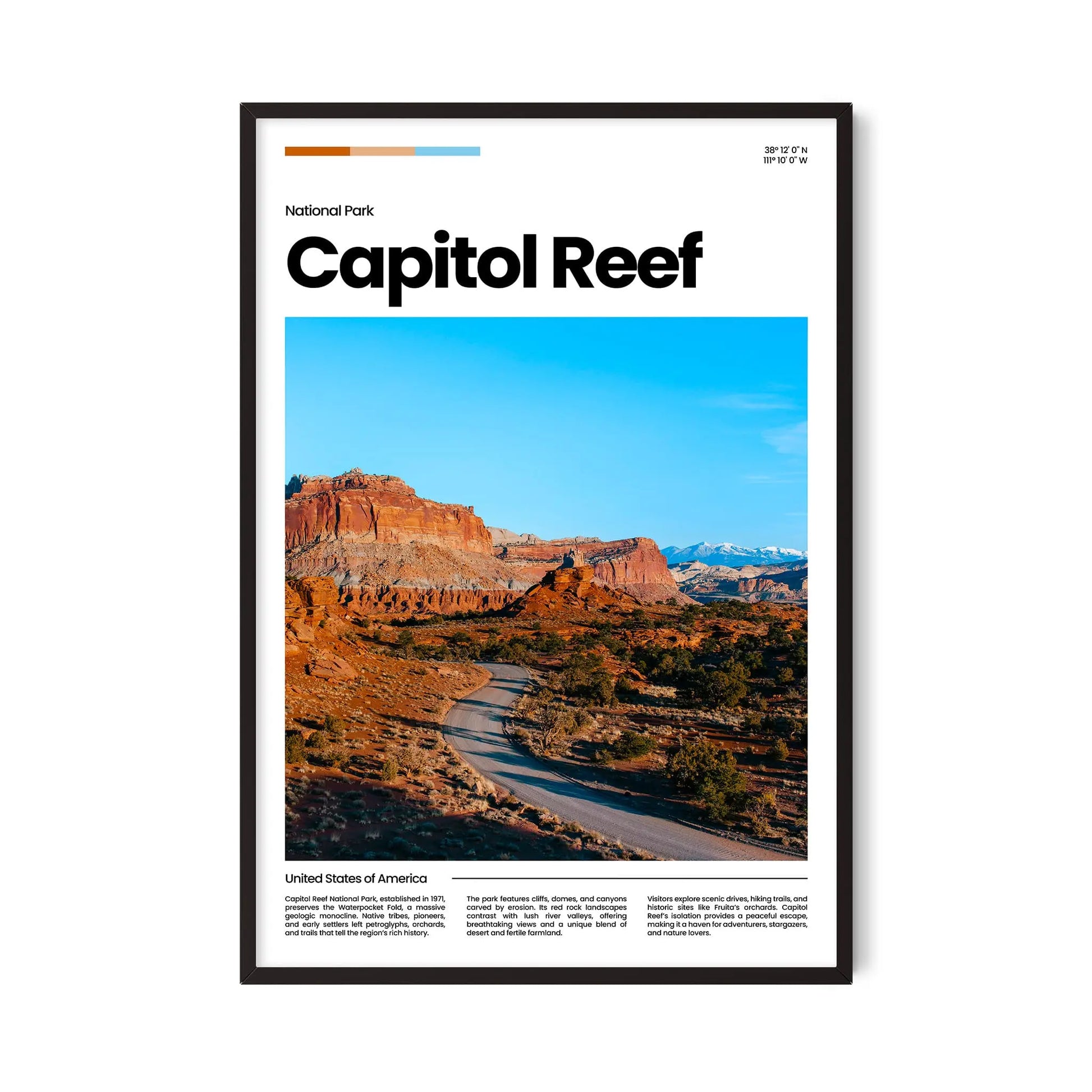 Capitol Reef Poster – Vintage Wall Art Print