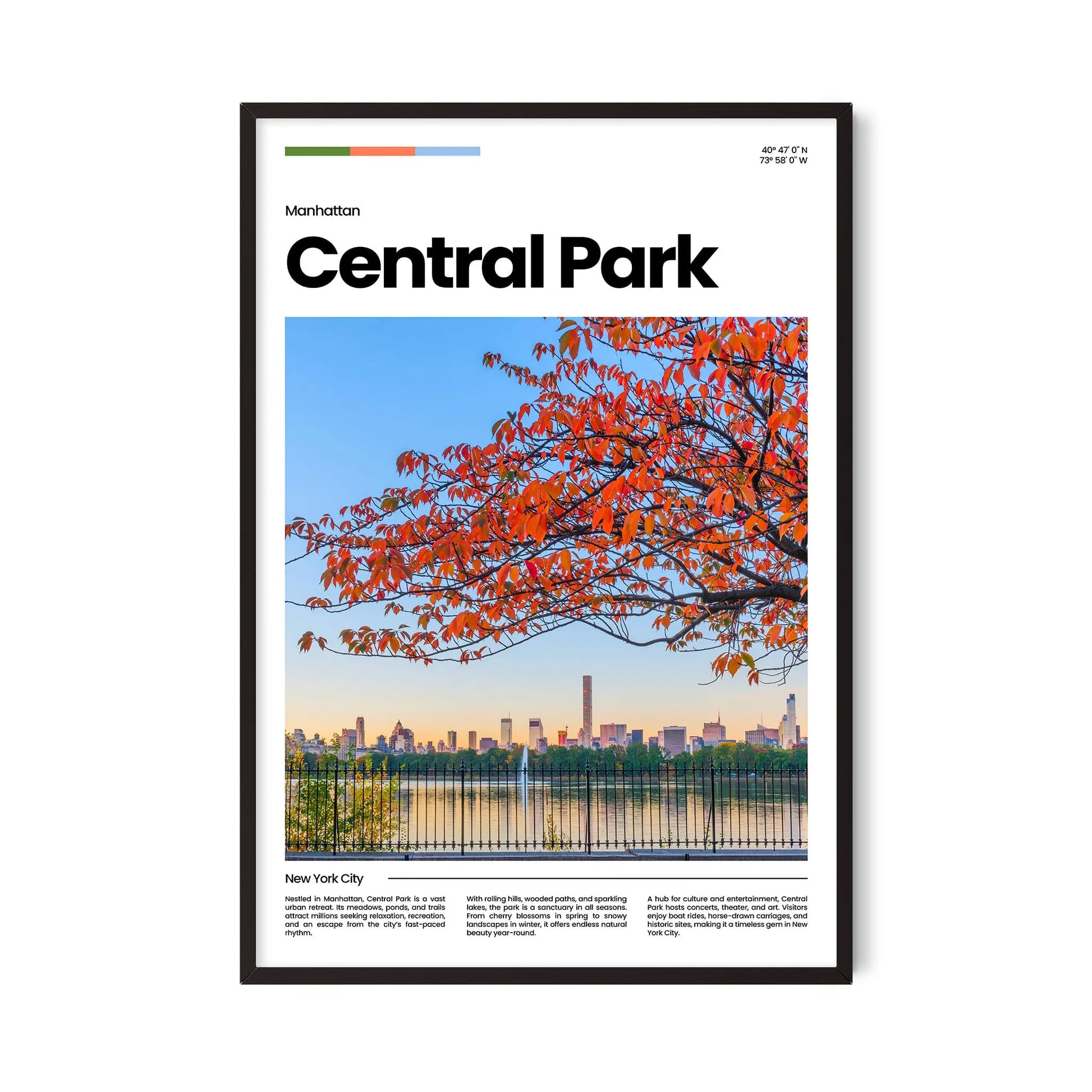 Central Park Poster – Vintage Wall Art Print