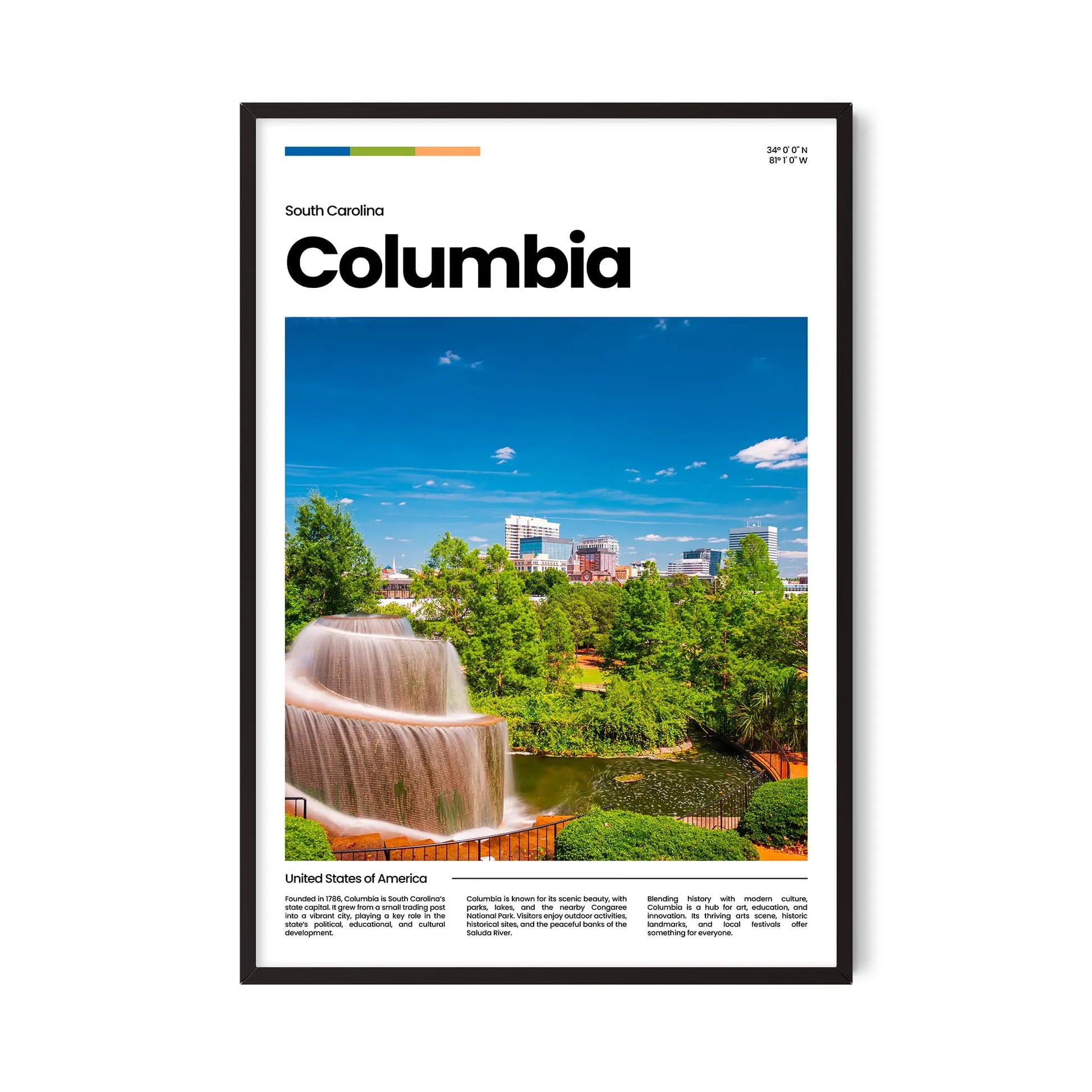 Columbia Poster – Vintage Wall Art Print
