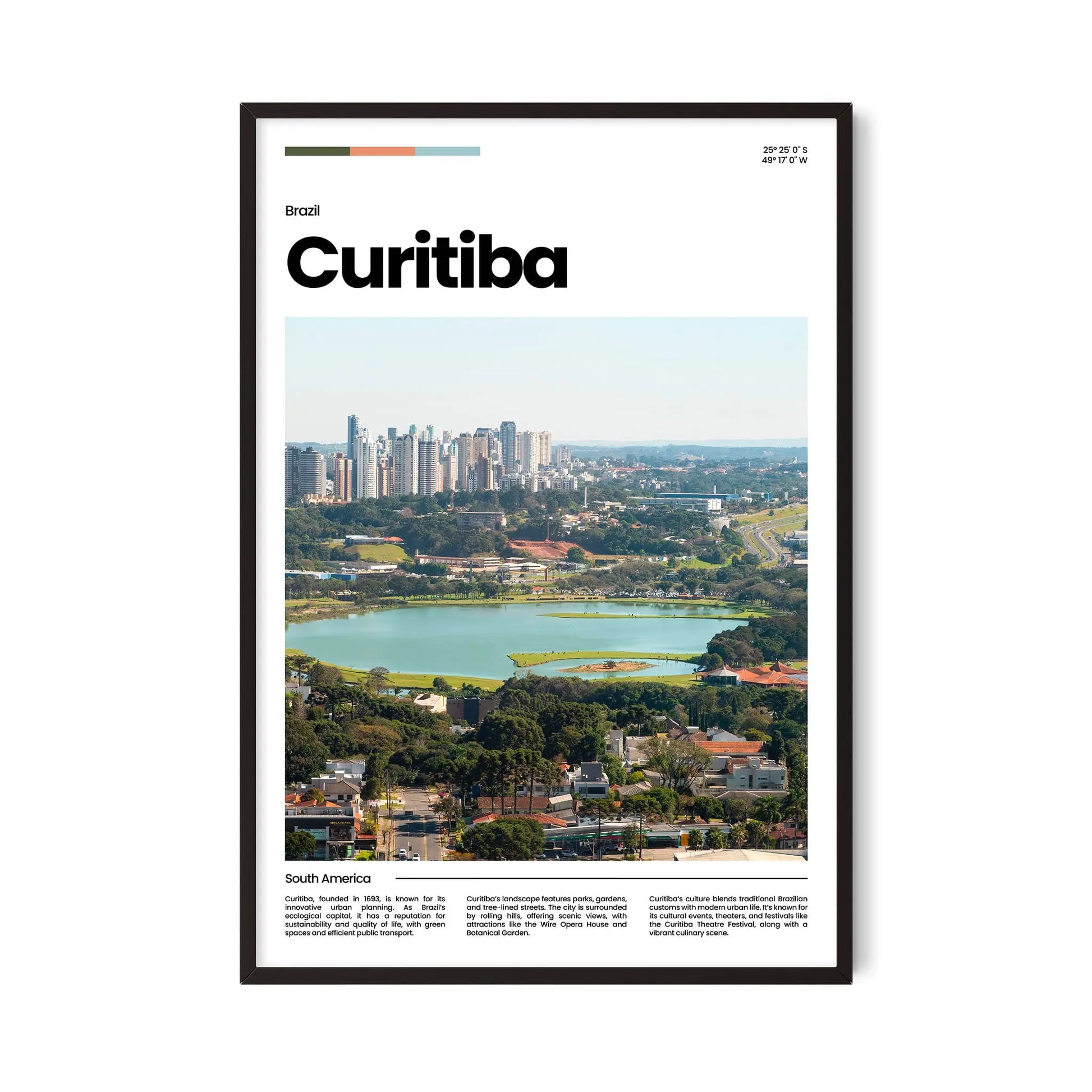 Curitiba Poster – Vintage Wall Art Print