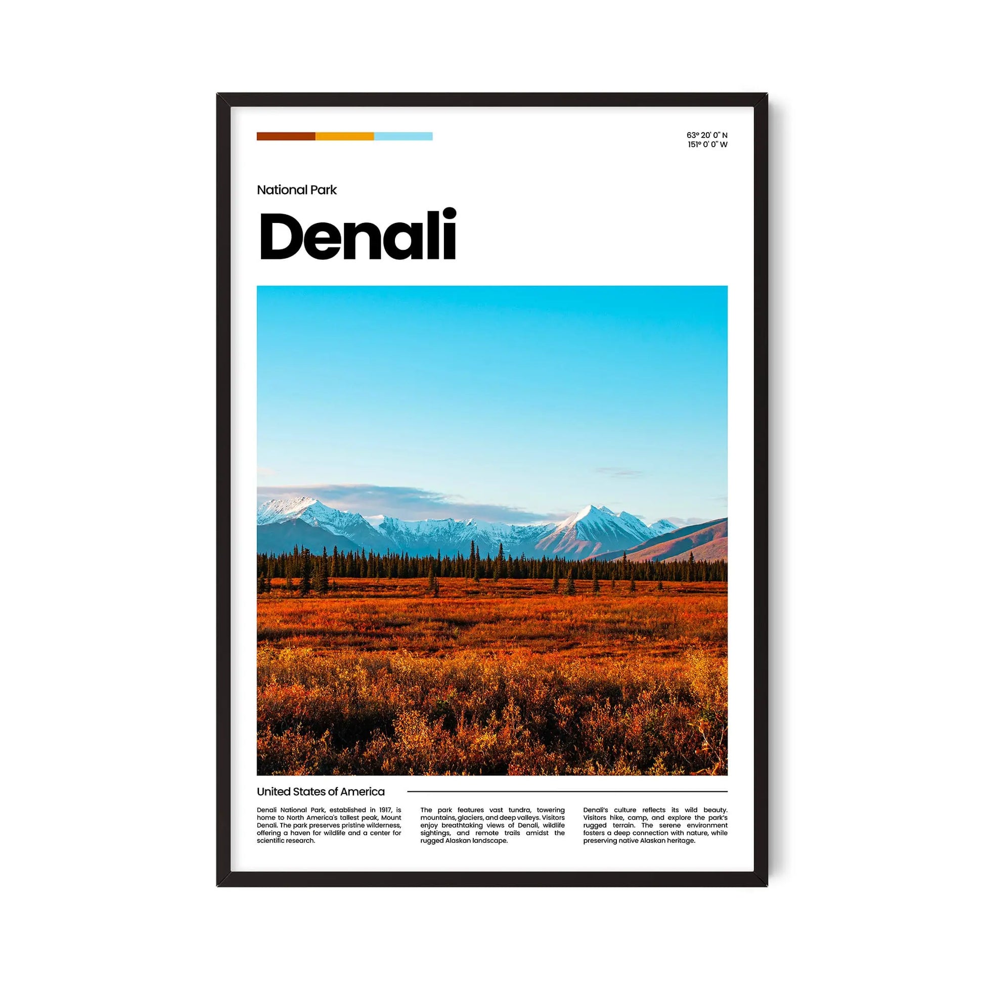 Denali Poster – Vintage Wall Art Print