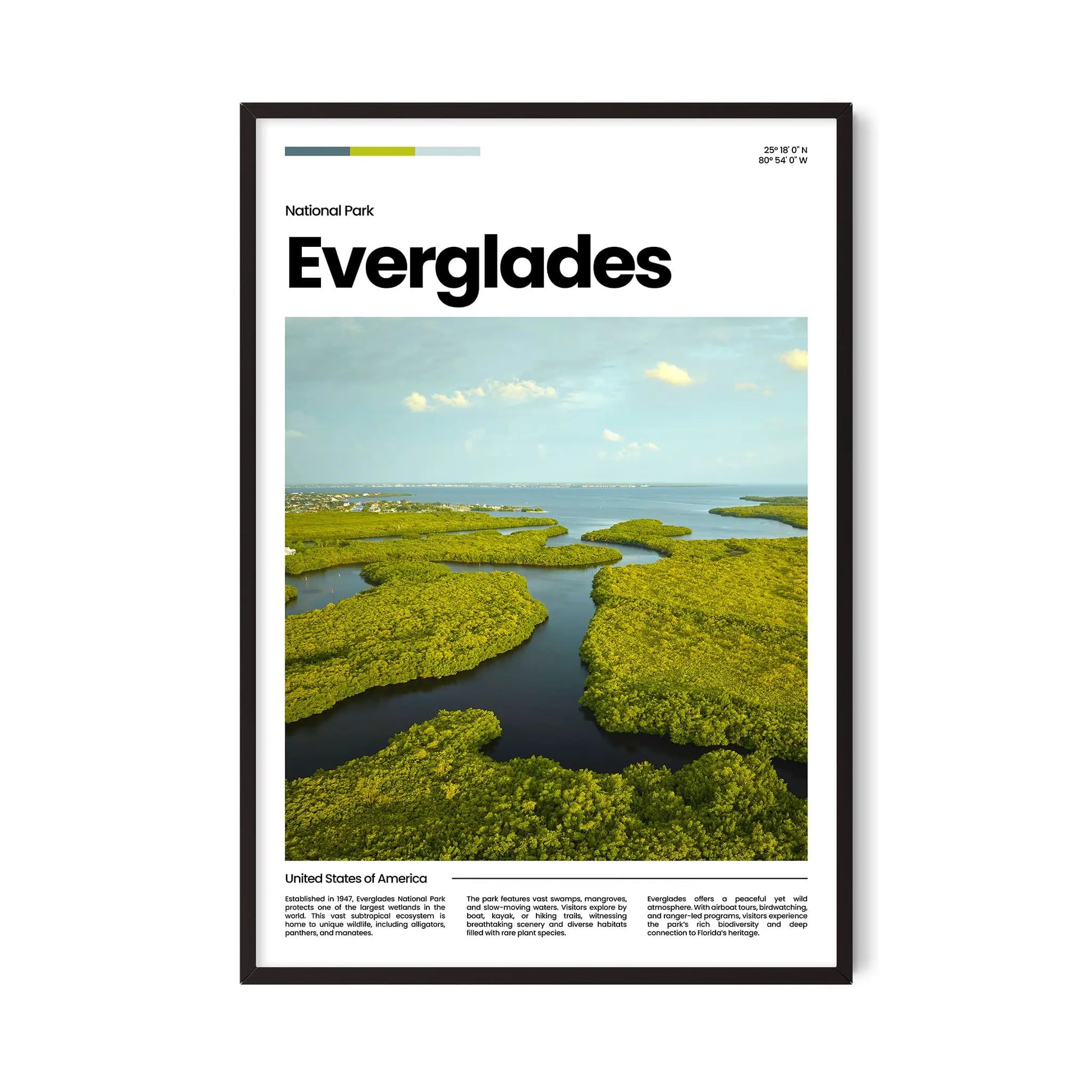 Everglades Poster – Vintage Wall Art Print