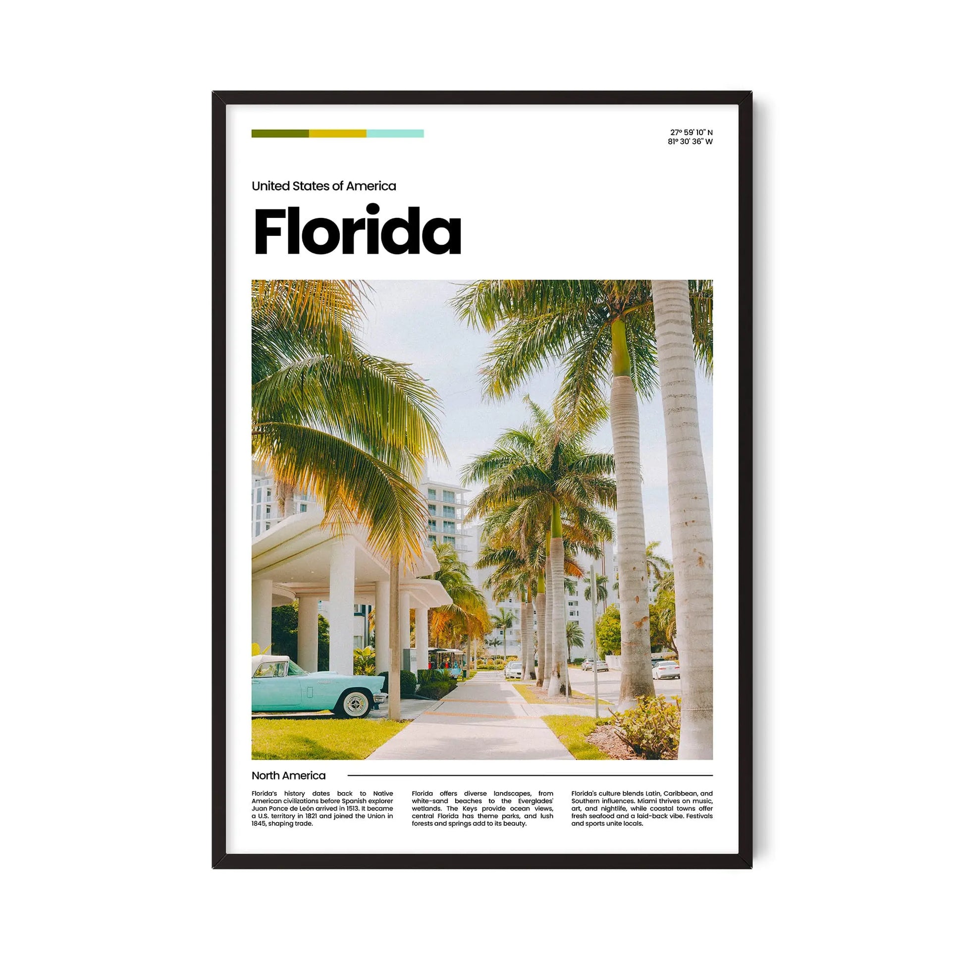Florida Poster – Vintage Wall Art Print