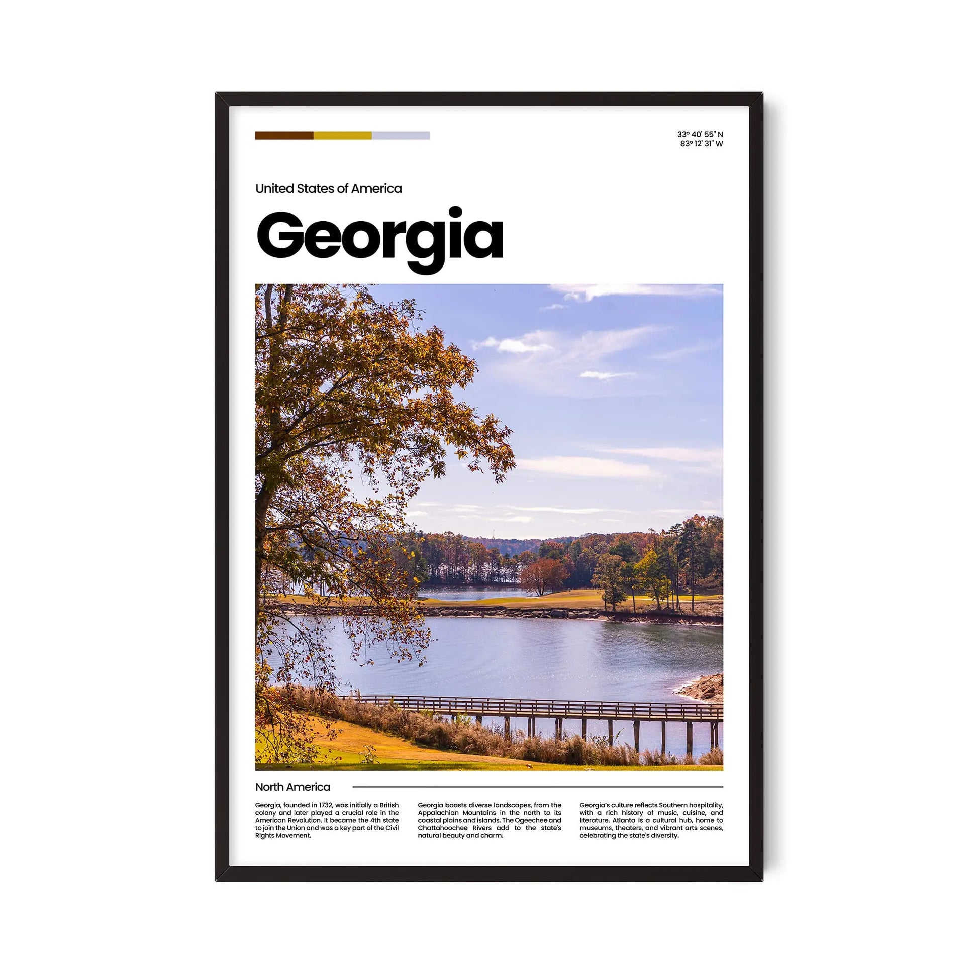 Georgia Poster – Vintage Wall Art Print
