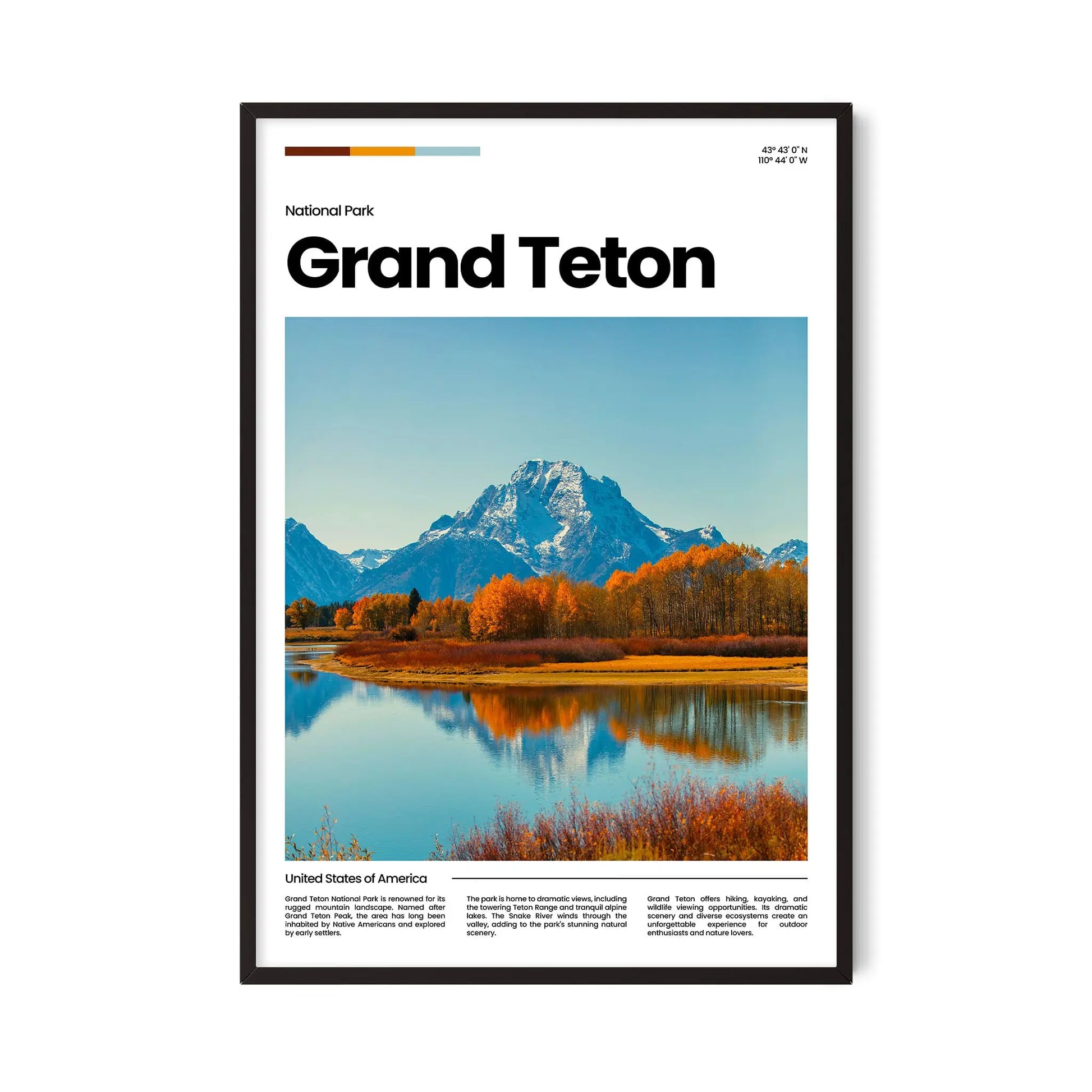 Grand Teton Poster – Vintage Wall Art Print