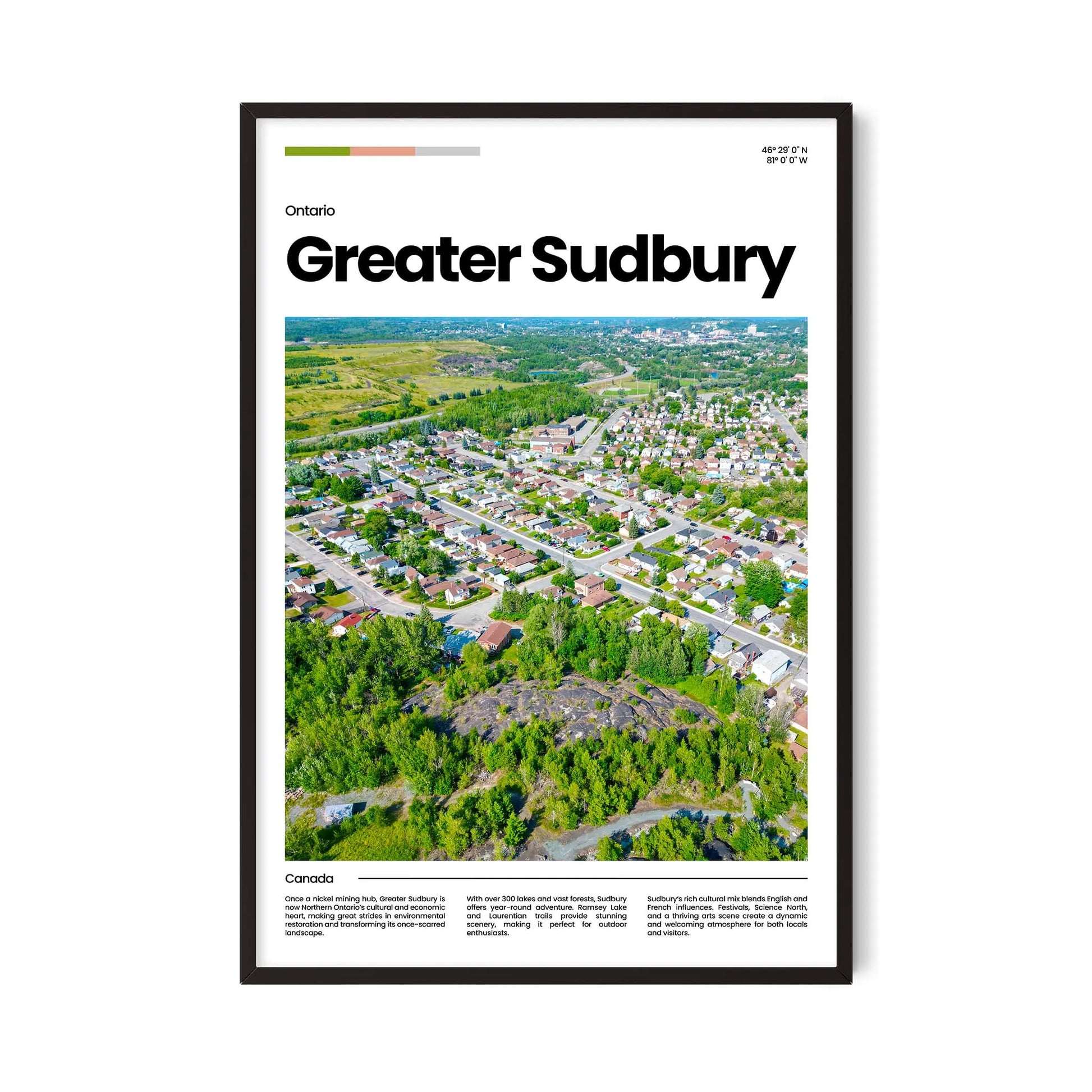 Greater Sudbury Poster – Vintage Wall Art Print