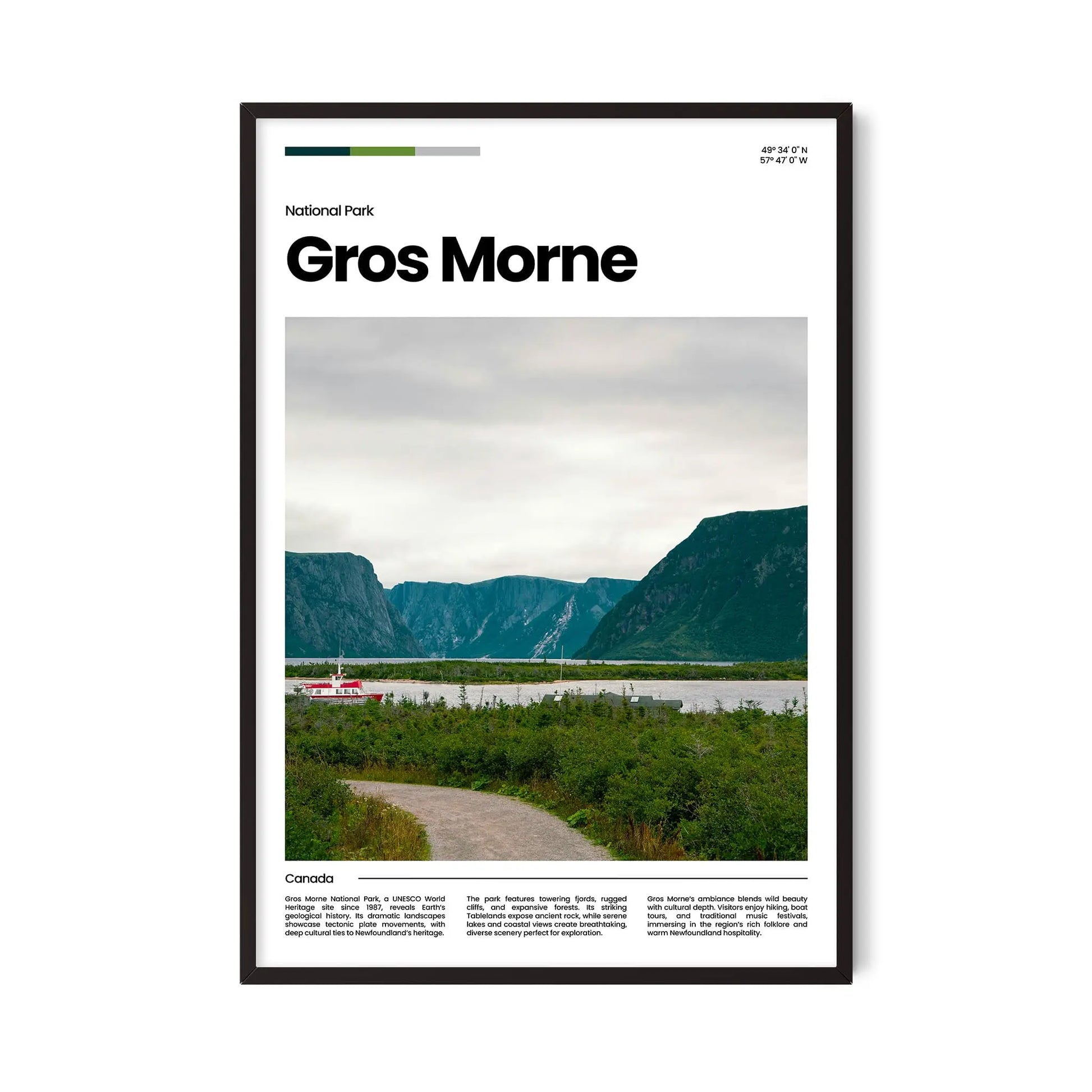 Gros Morne Poster – Vintage Wall Art Print