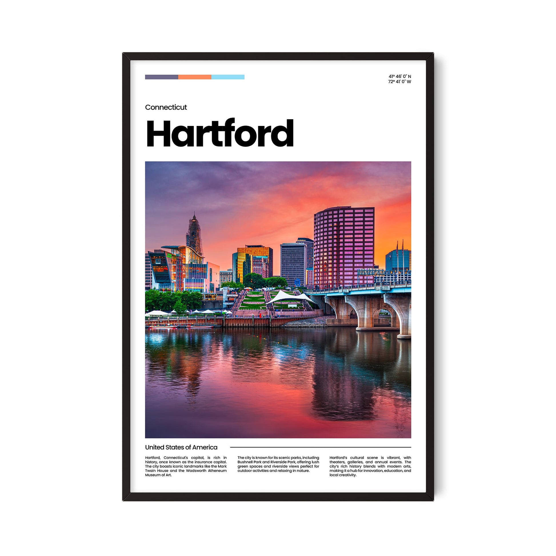 Hartford Poster – Vintage Wall Art Print