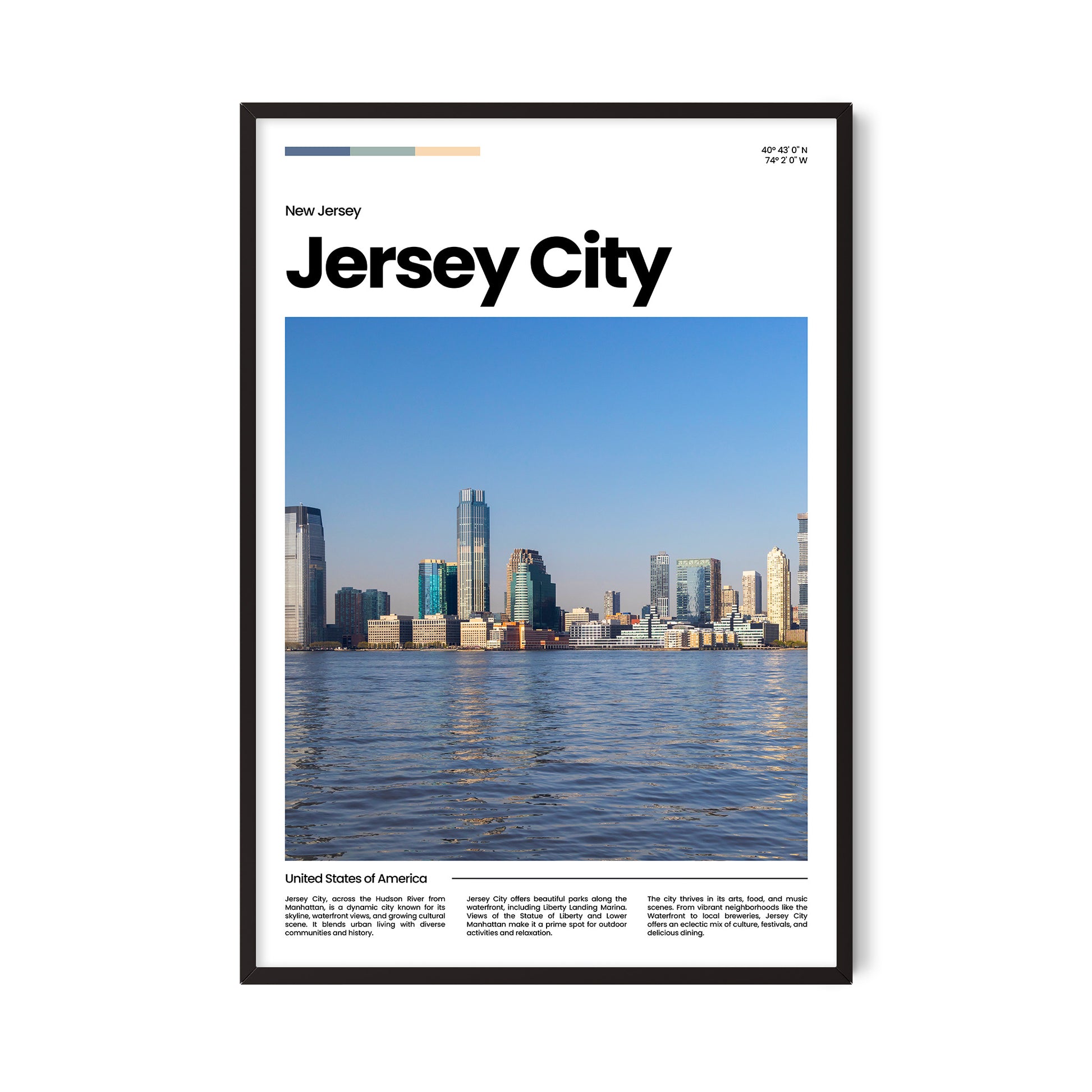 Jersey City Poster – Vintage Wall Art Print