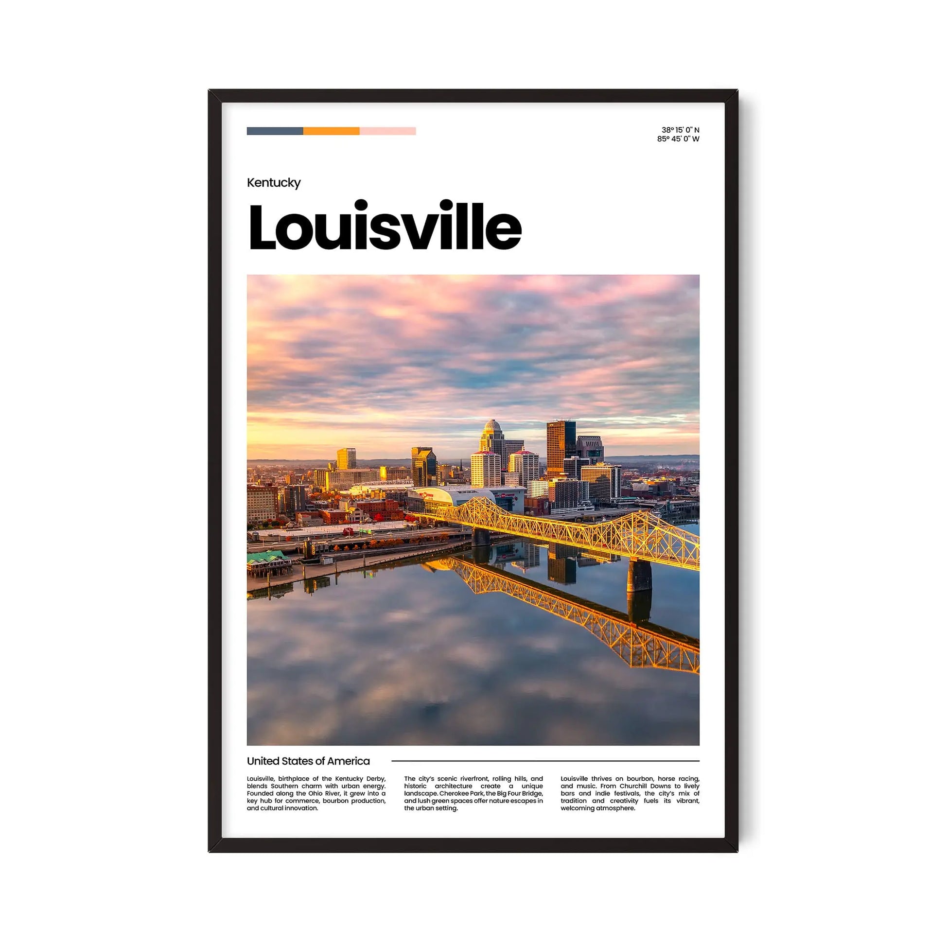 Louisville Poster – Vintage Wall Art Print