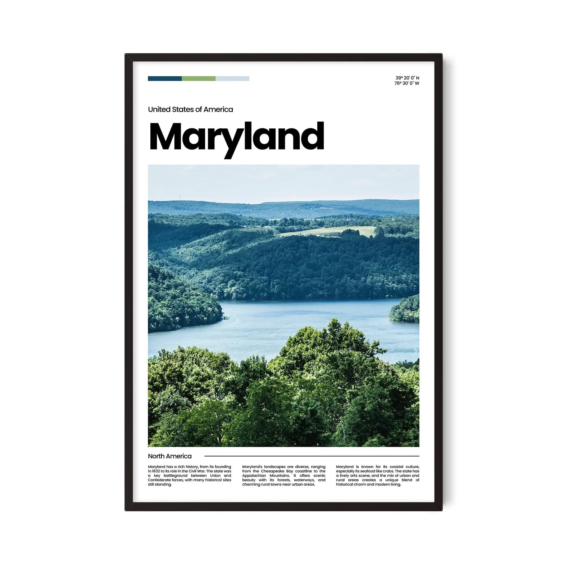 Maryland Poster – Vintage Wall Art Print