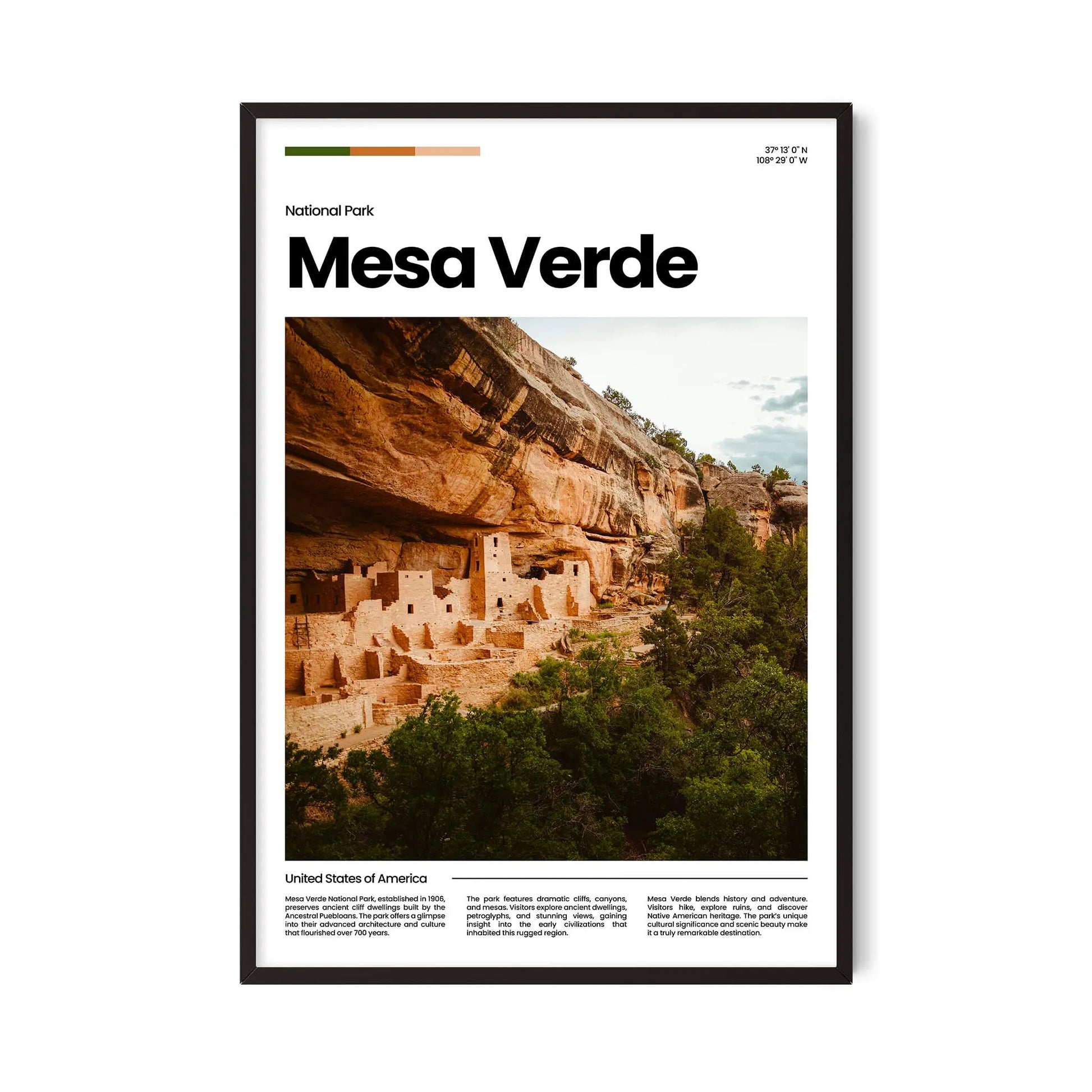 Mesa Verde Poster – Vintage Wall Art Print
