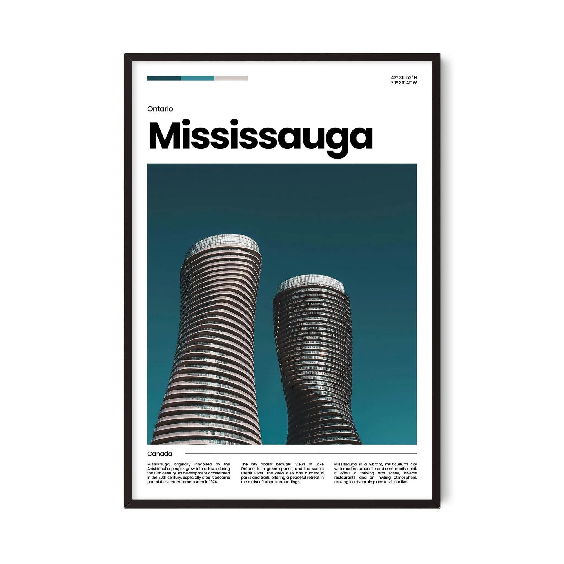 Mississauga Poster – Vintage Wall Art Print