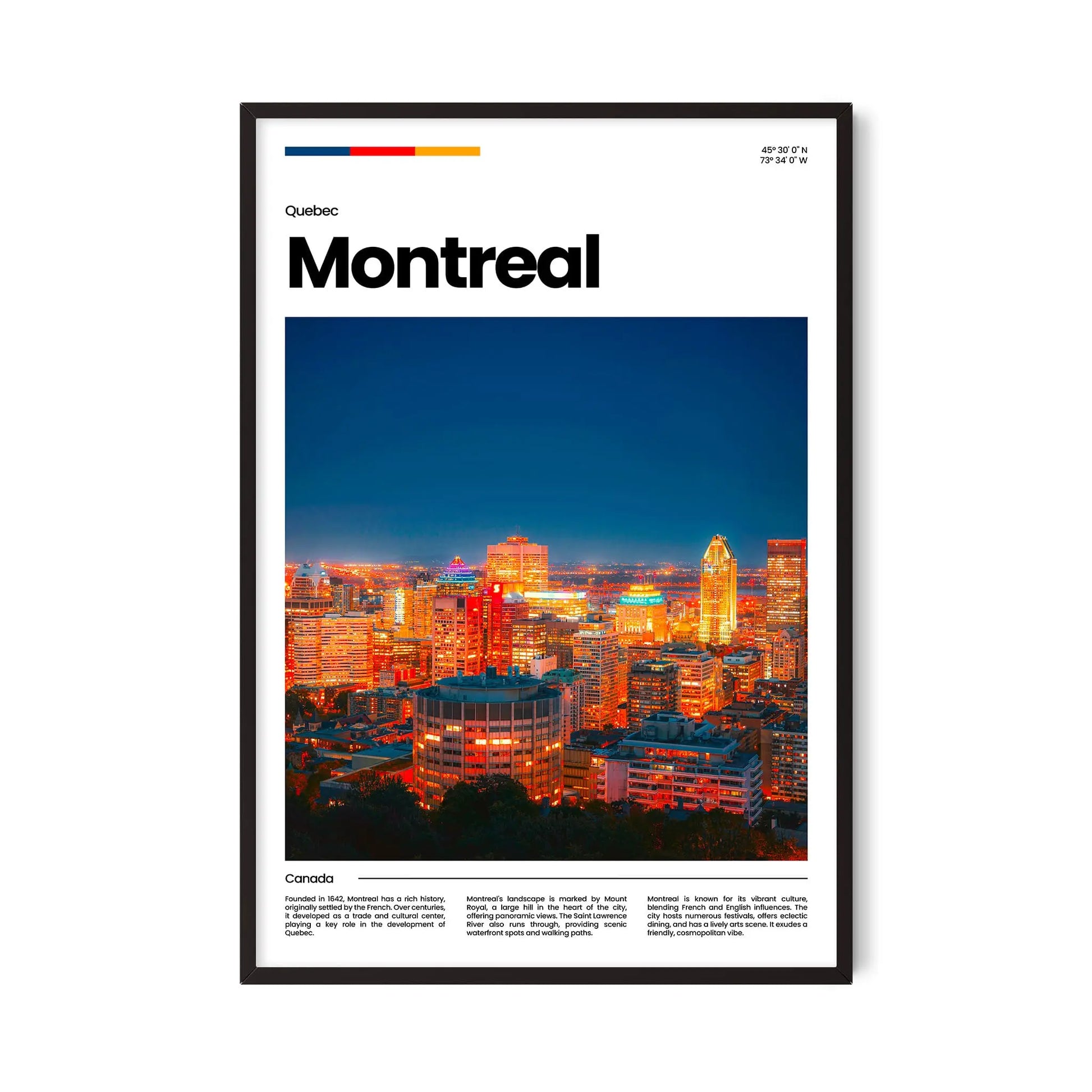 Montreal Poster – Vintage Wall Art Print
