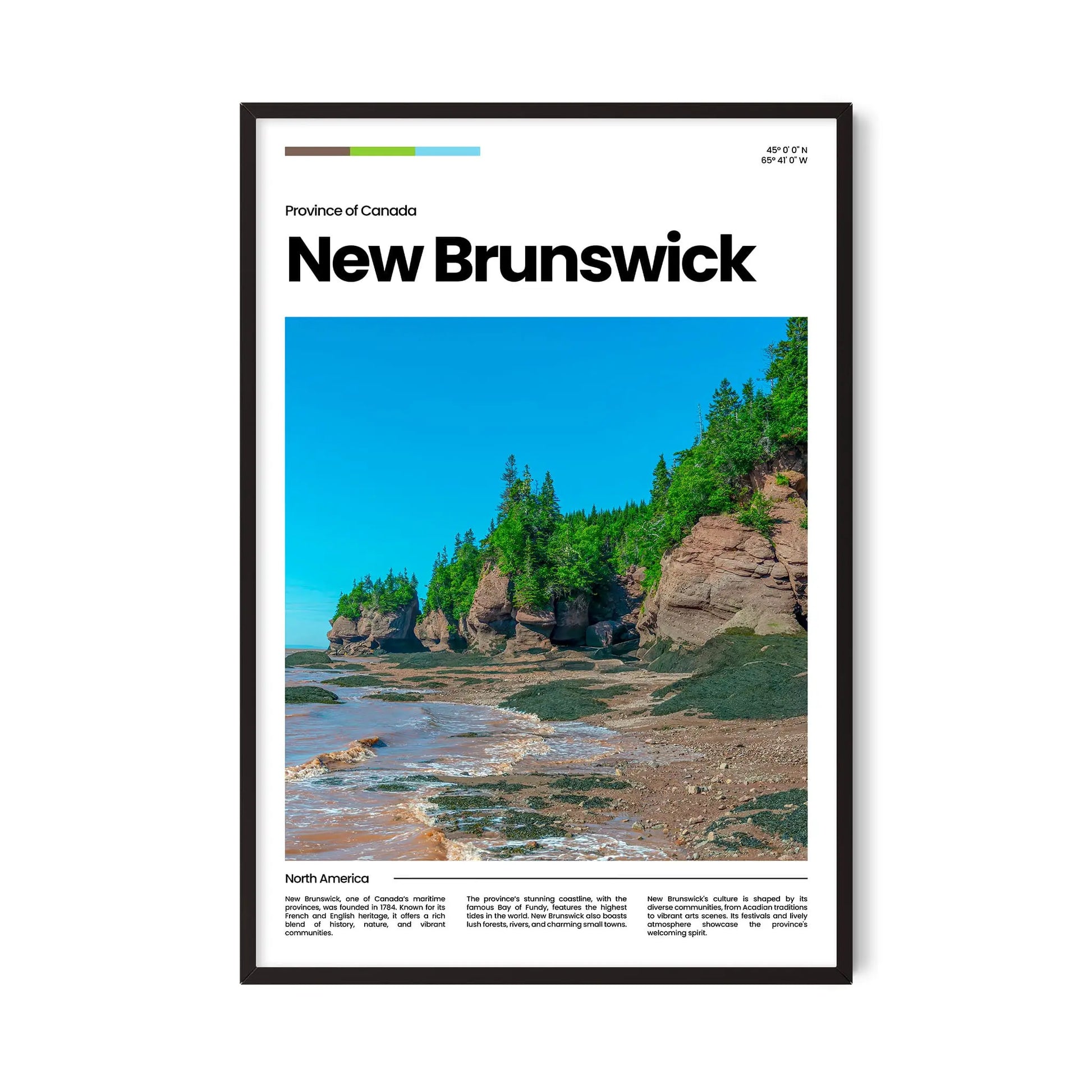 New Brunswick Poster – Vintage Wall Art Print