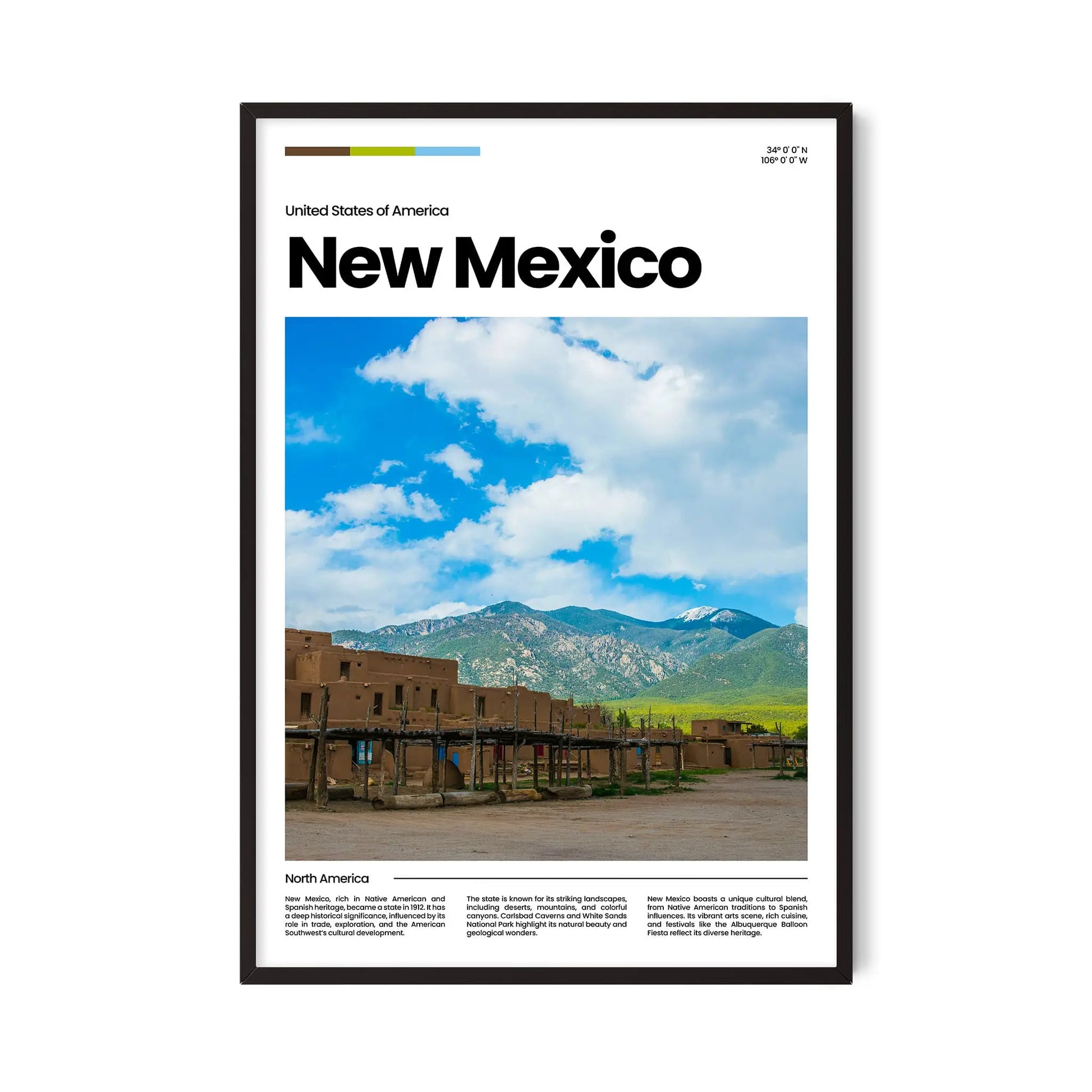 New Mexico Poster – Vintage Wall Art Print