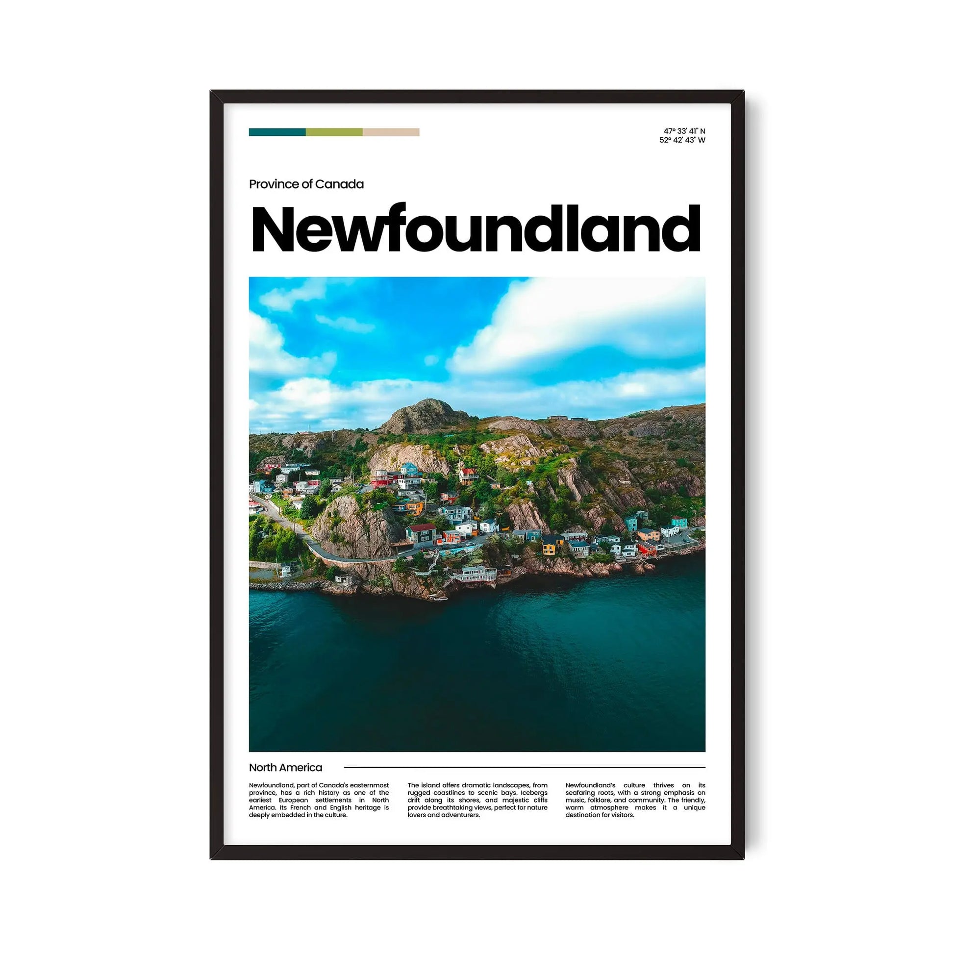 Newfoundland Poster – Vintage Wall Art Print