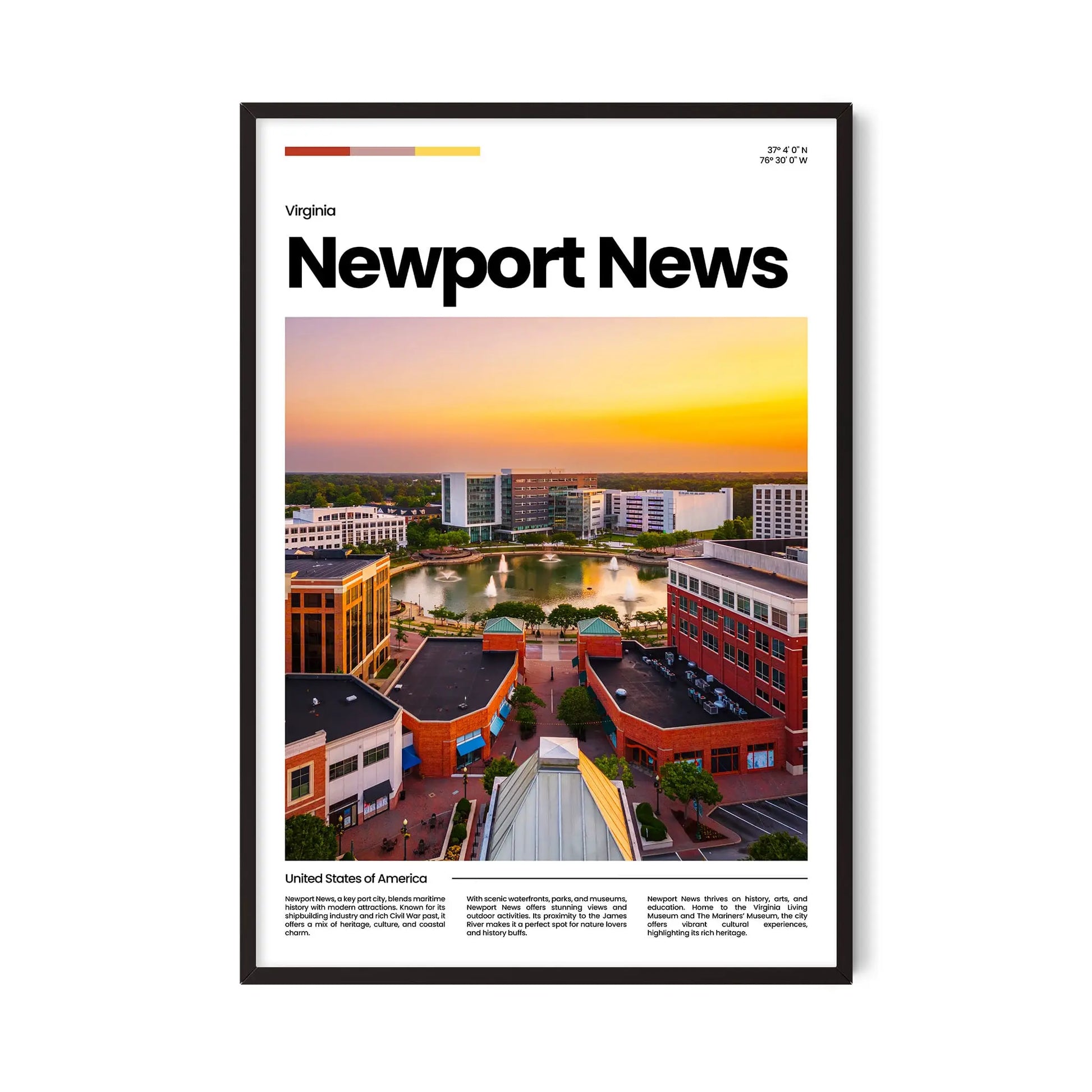 Newport News Poster – Vintage Wall Art Print