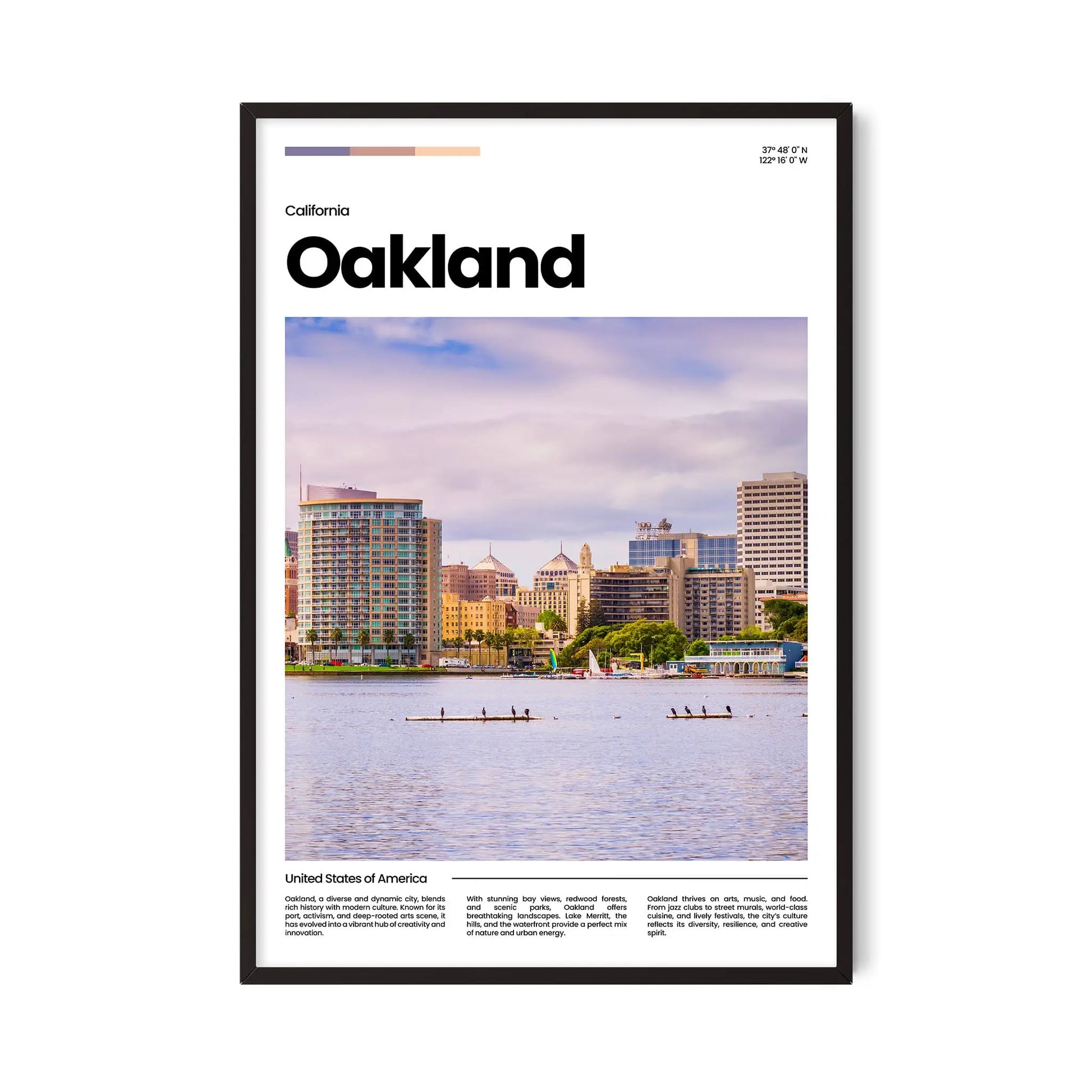 Oakland Poster – Vintage Wall Art Print