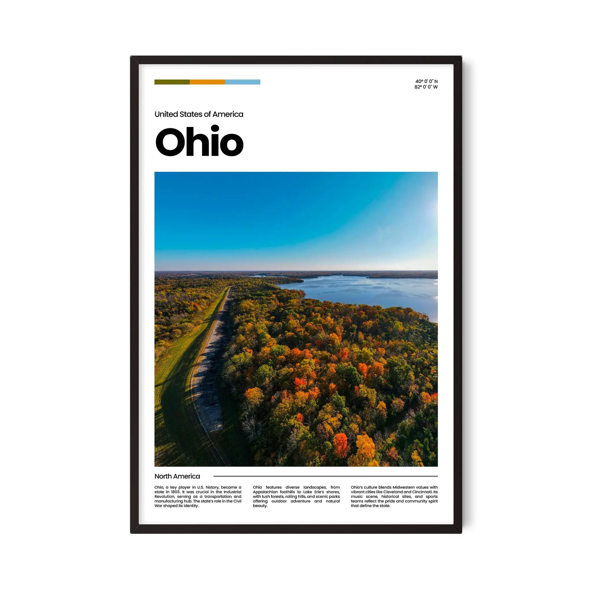 Ohio Poster – Vintage Wall Art Print