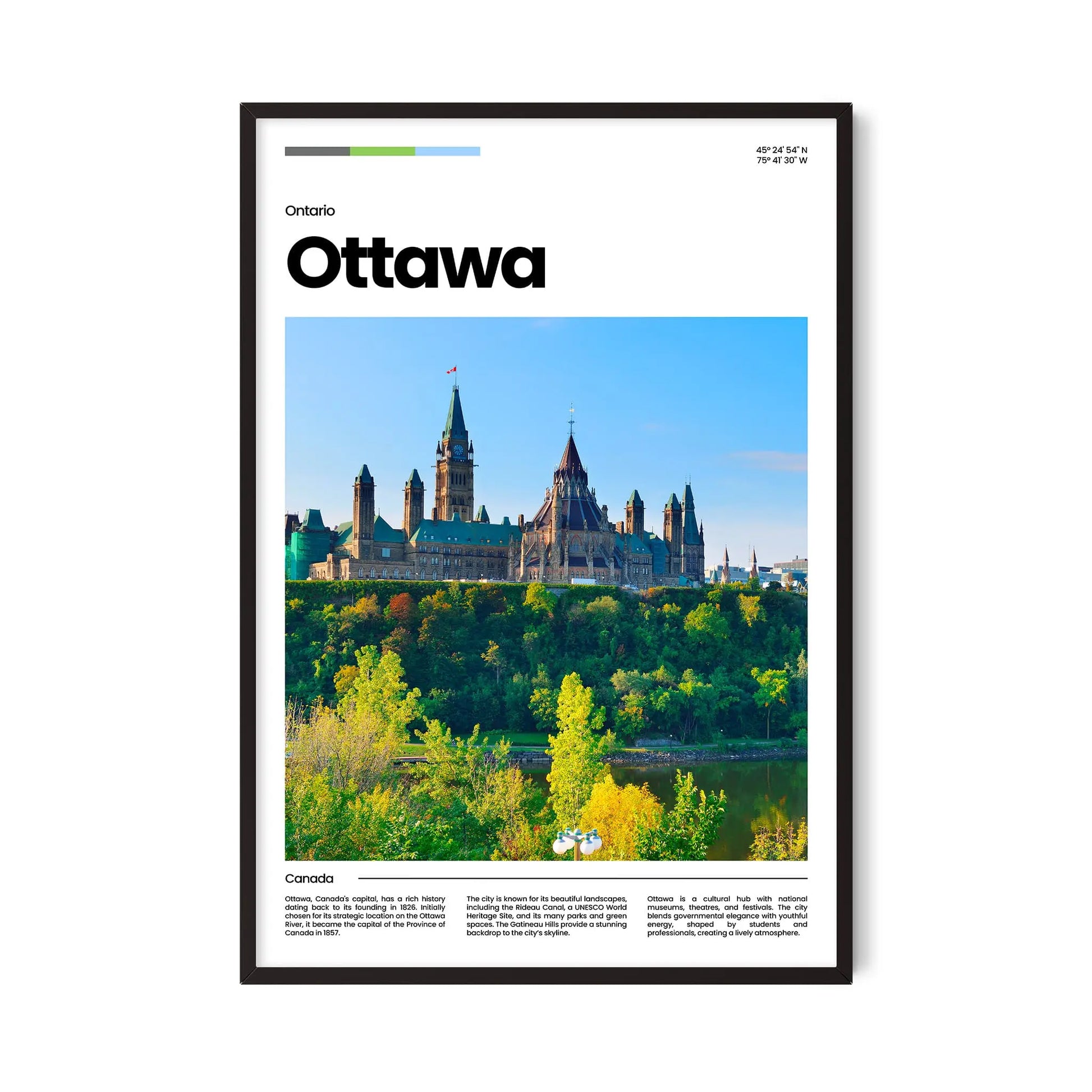 Ottawa Poster – Vintage Wall Art Print