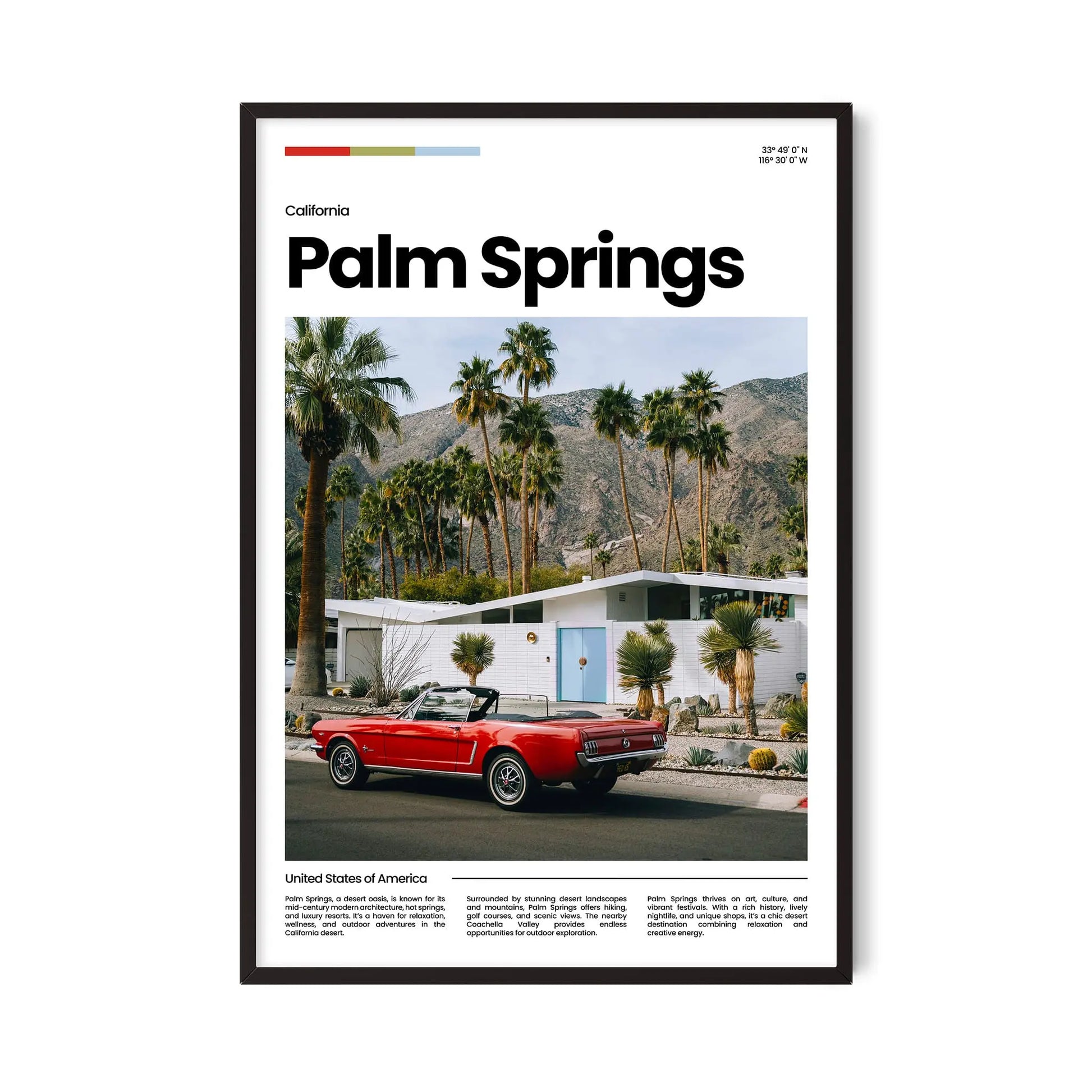 Palm Springs Poster – Vintage Wall Art Print