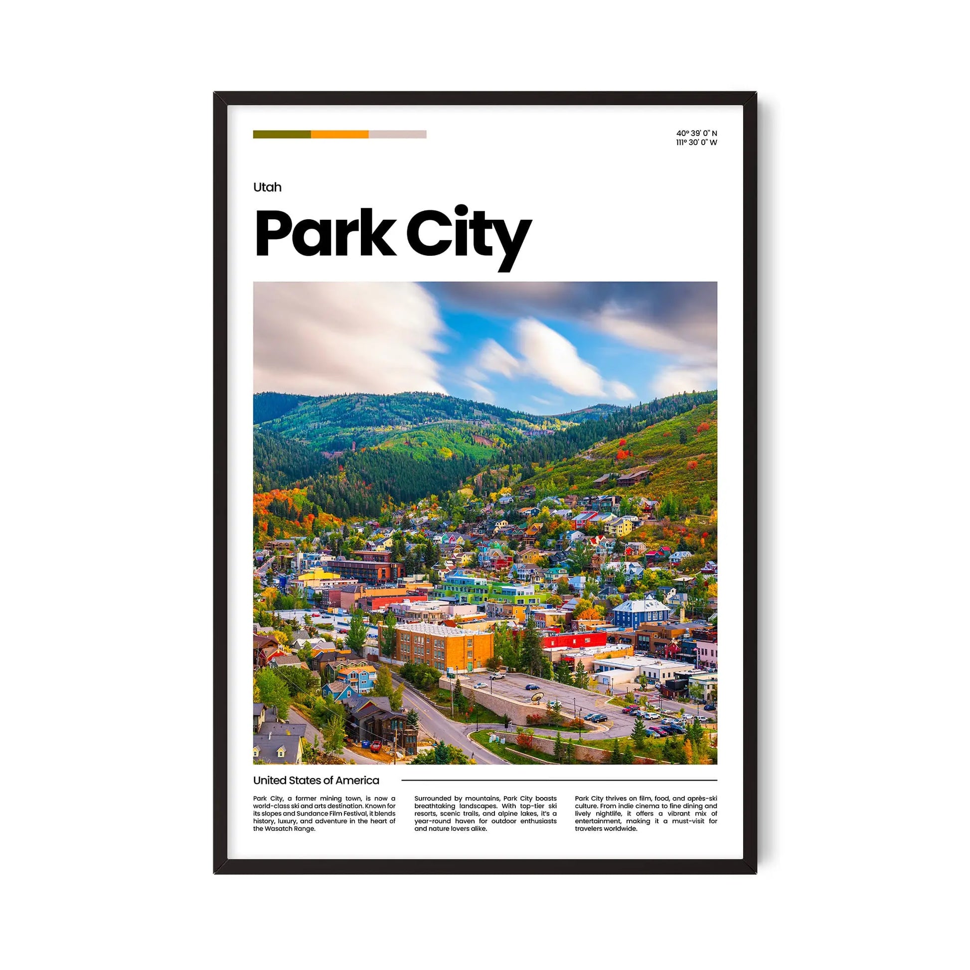 Park City Poster – Vintage Wall Art Print