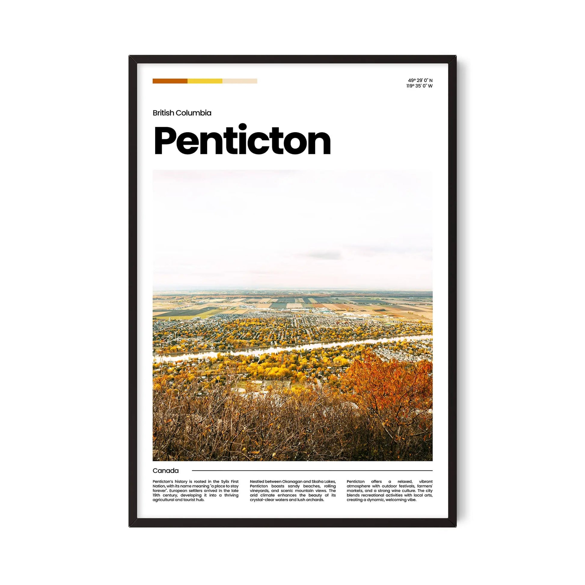 Penticton Poster – Vintage Wall Art Print