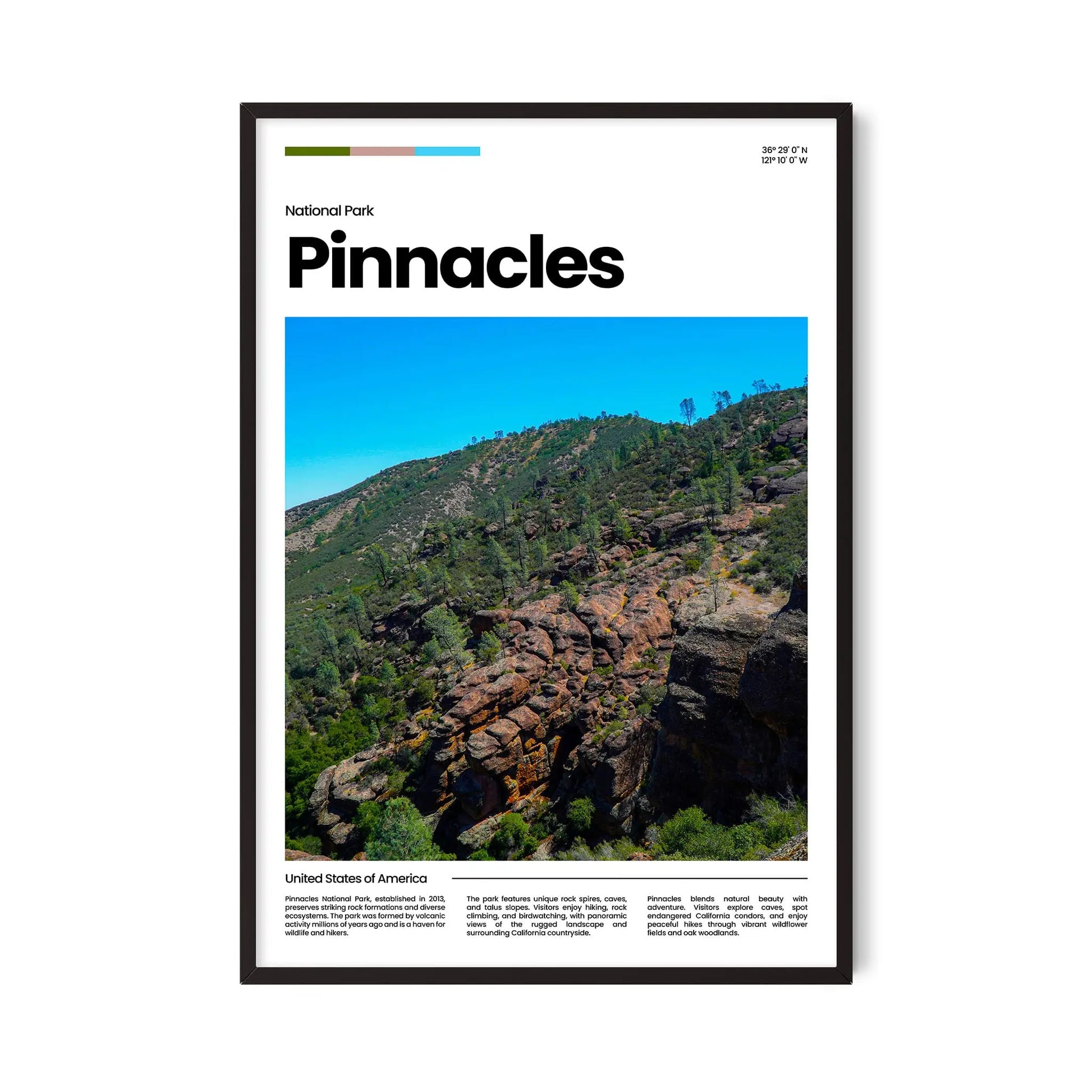 Pinnacles Poster – Vintage Wall Art Print