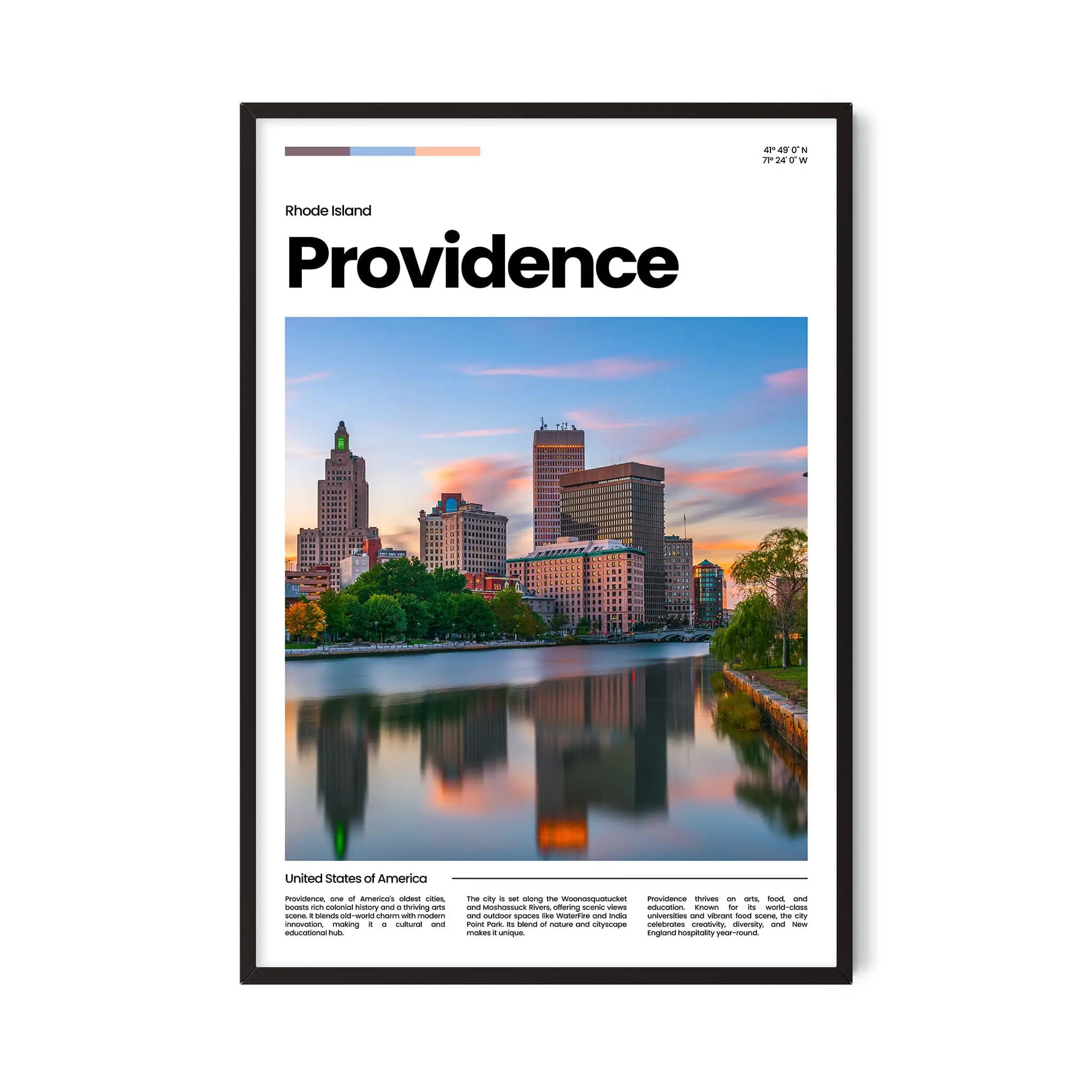 Providence Poster – Vintage Wall Art Print