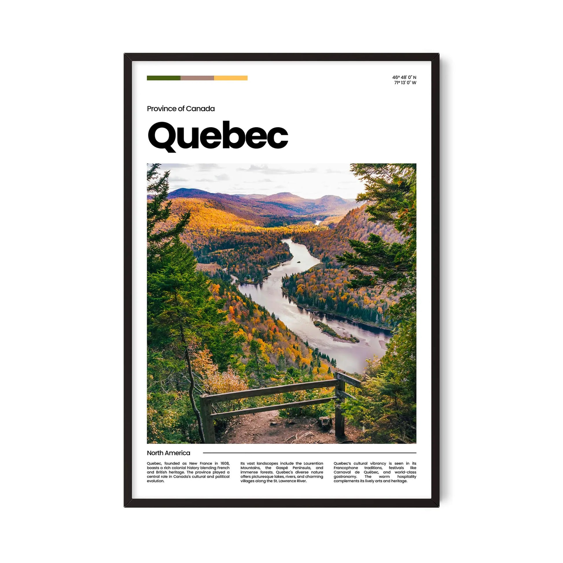 Quebec Poster – Vintage Wall Art Print