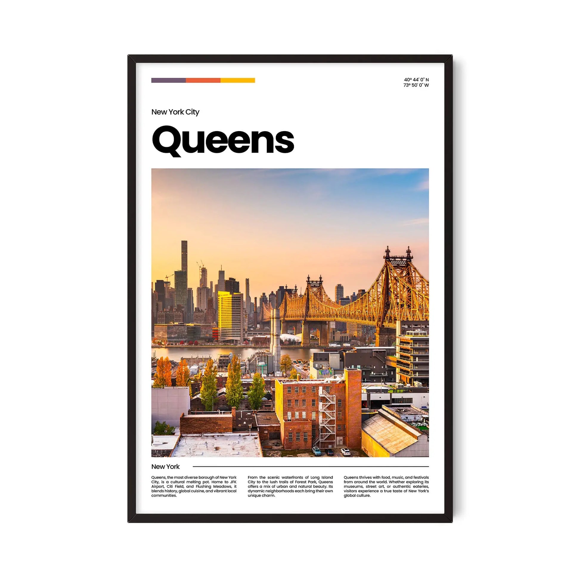 Queens Poster – Vintage Wall Art Print