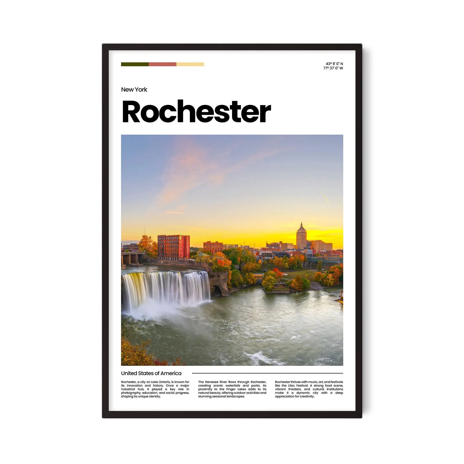 Rochester Poster – Vintage Wall Art Print