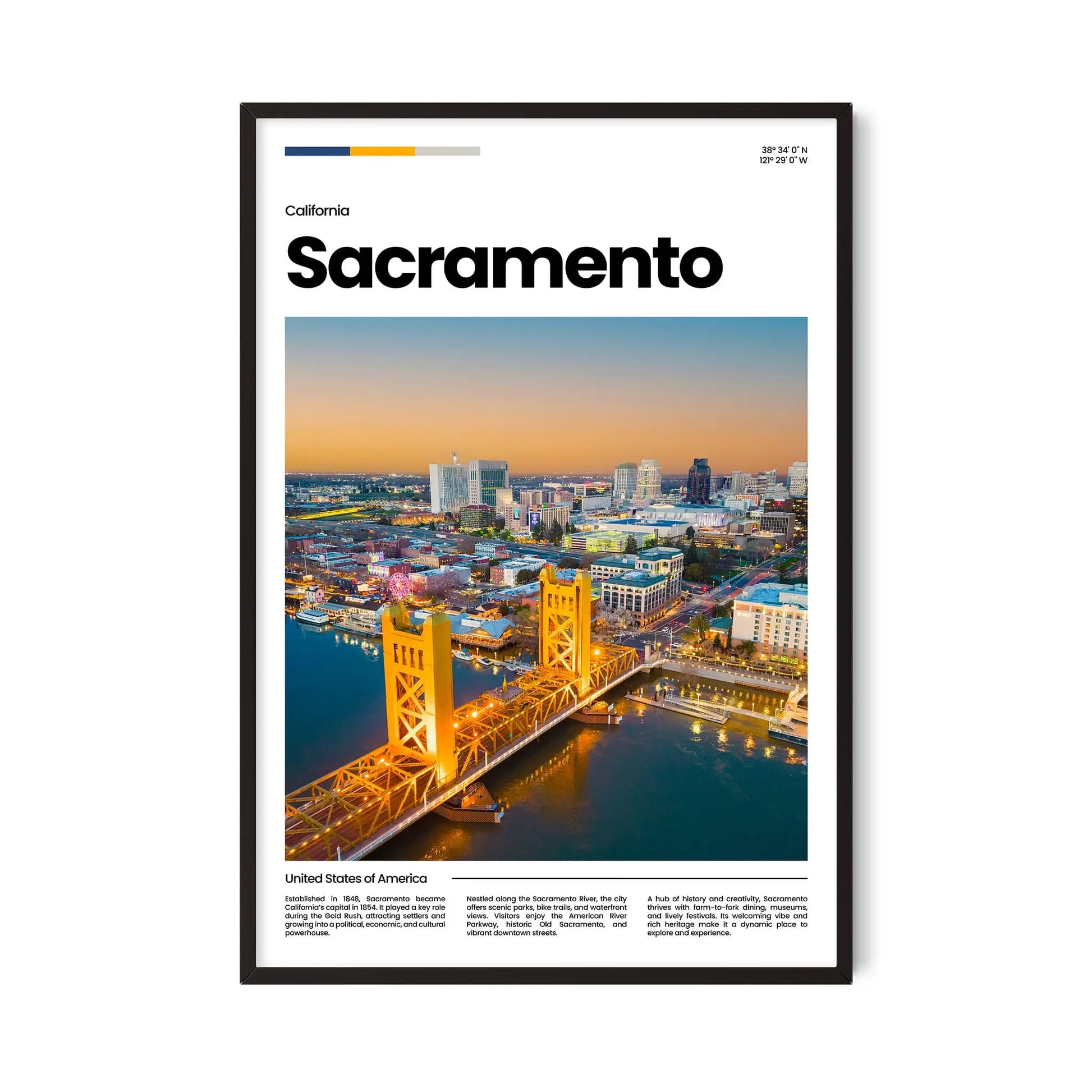 Sacramento Poster – Vintage Wall Art Print
