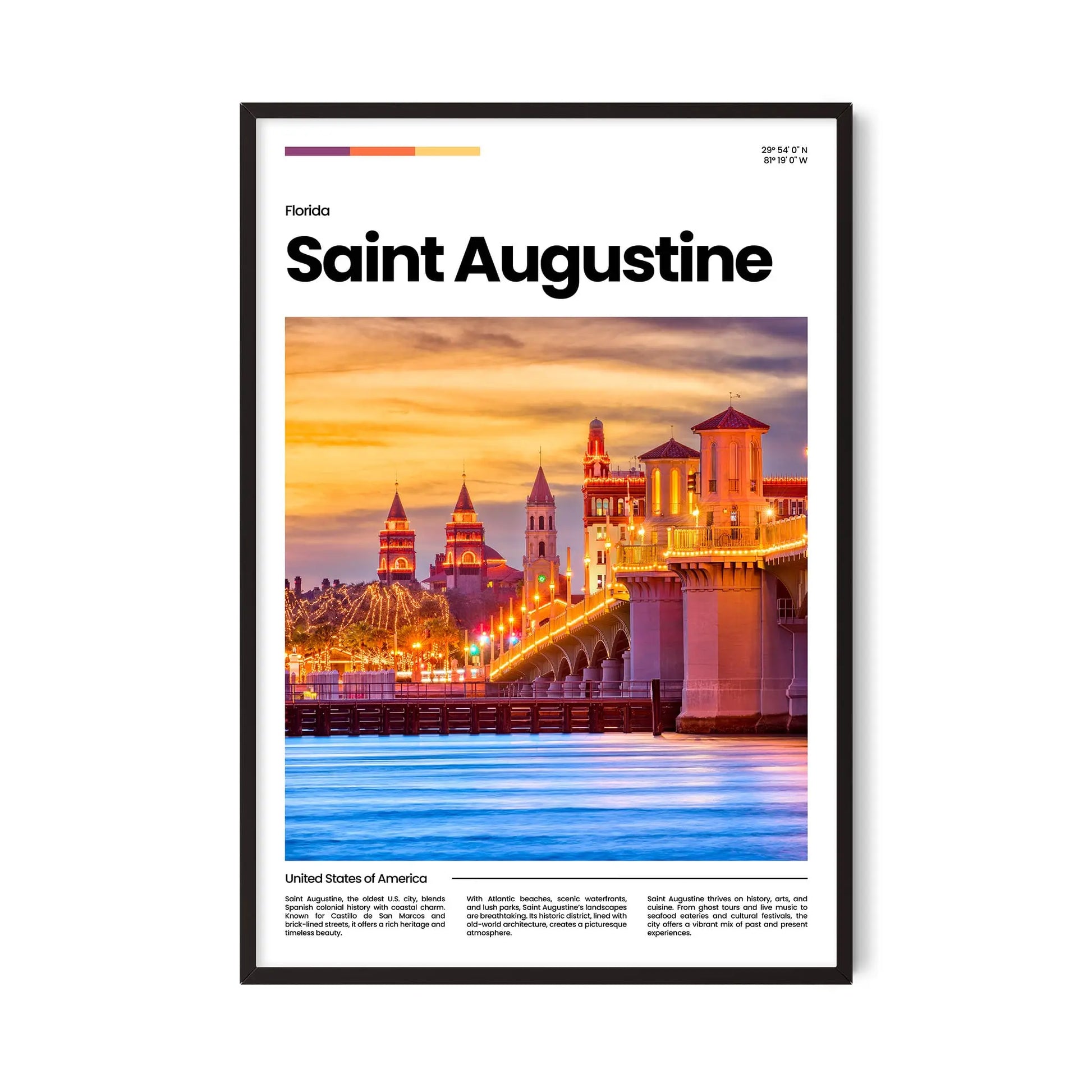 Saint Augustine Poster – Vintage Wall Art Print