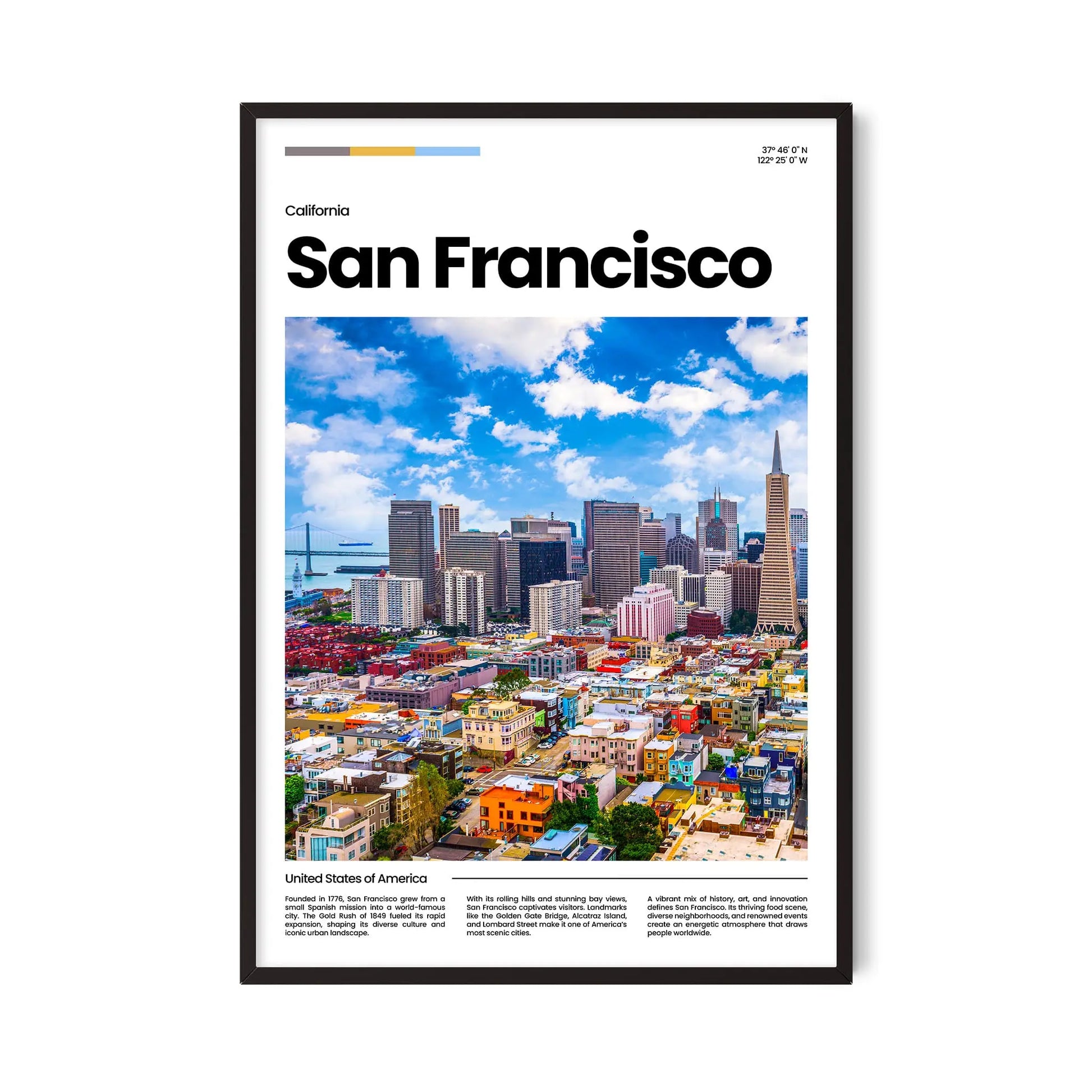 San Francisco Poster – Vintage Wall Art Print