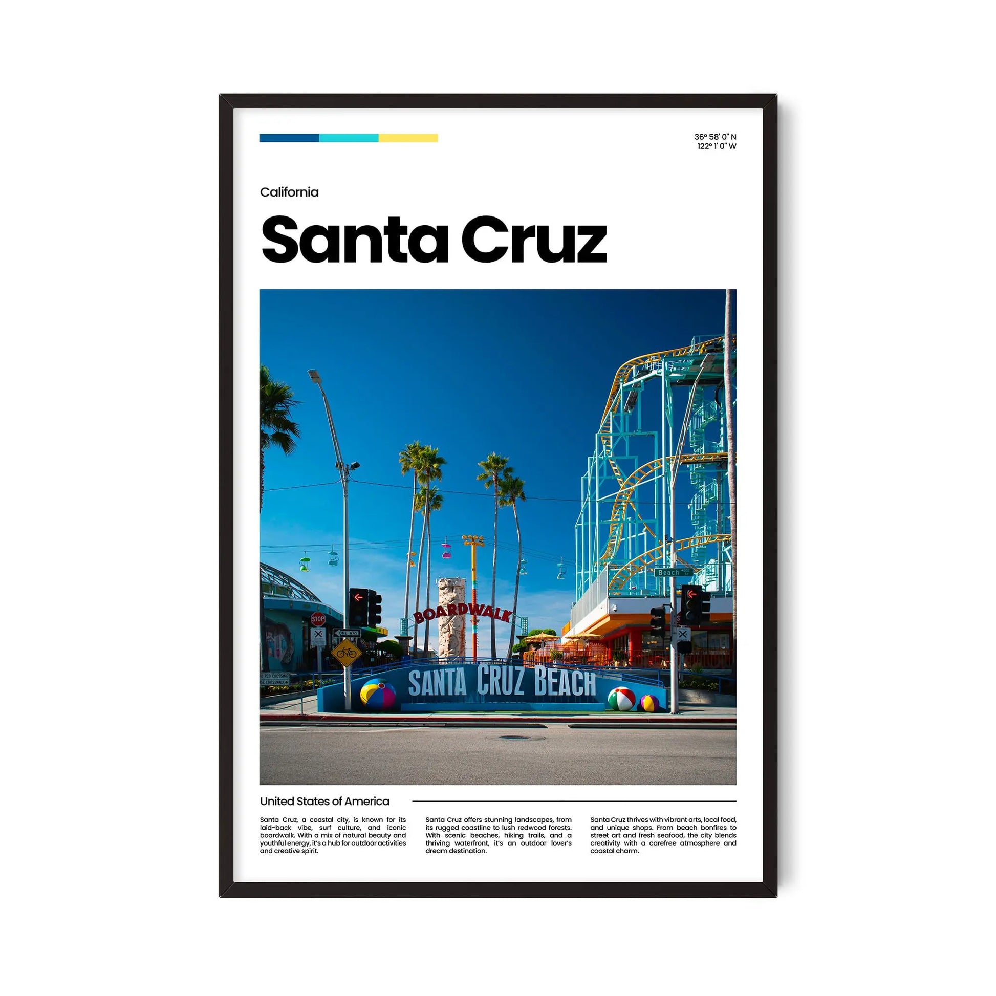 Santa Cruz Poster – Vintage Wall Art Print