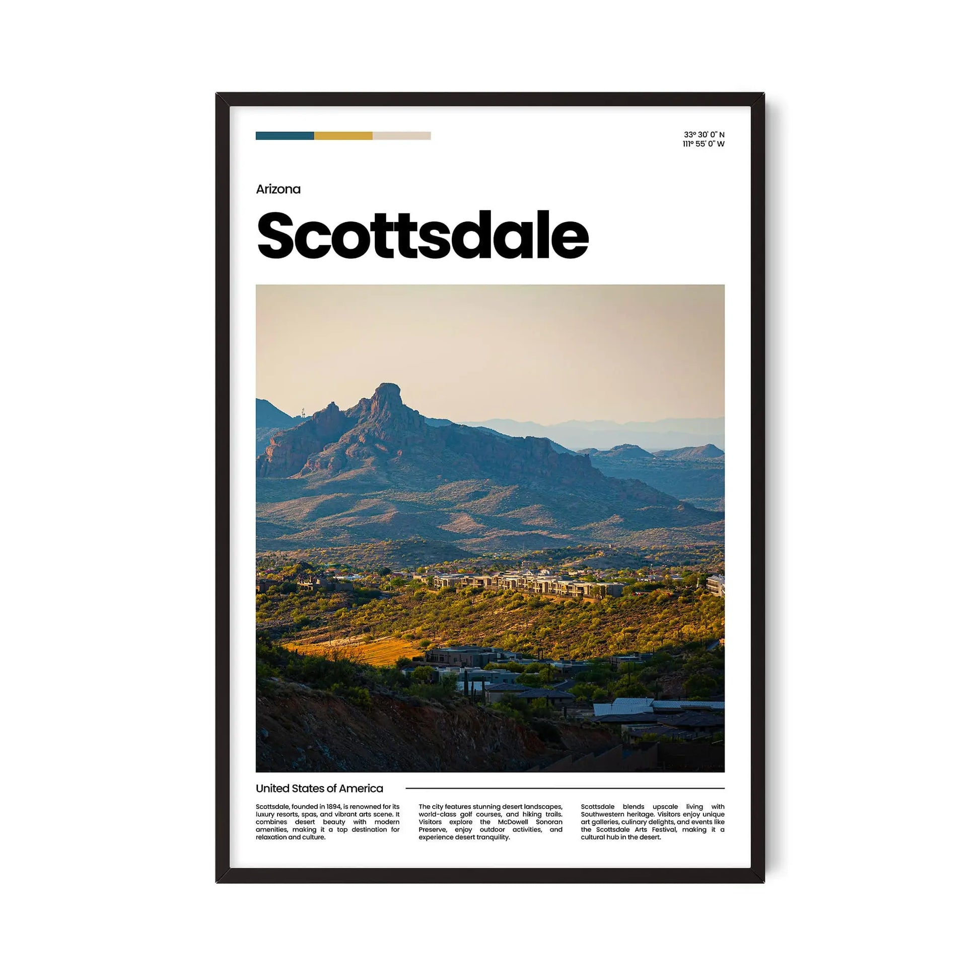 Scottsdale Poster – Vintage Wall Art Print